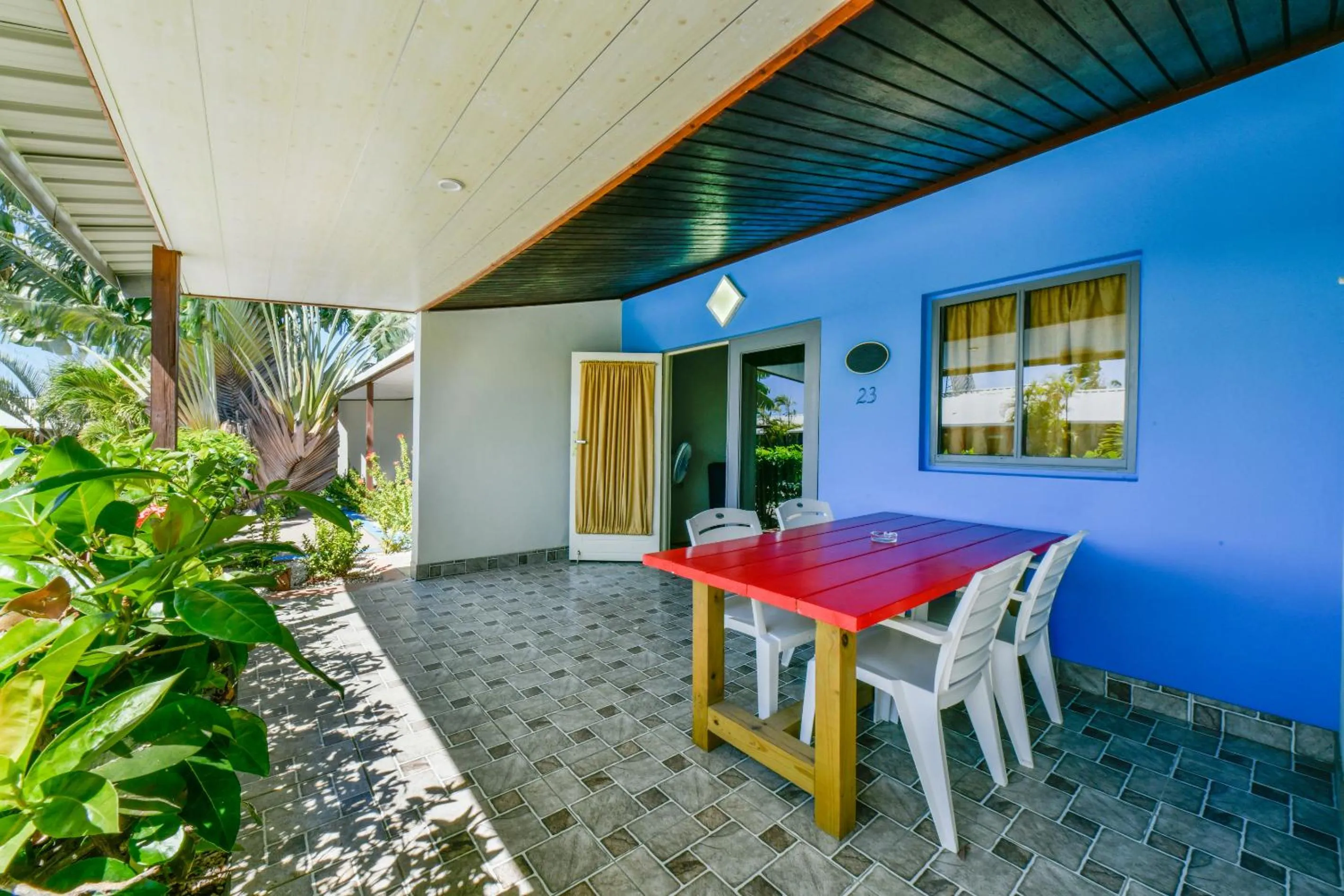 Patio in Aruba Blue Village Hotel and Apartments