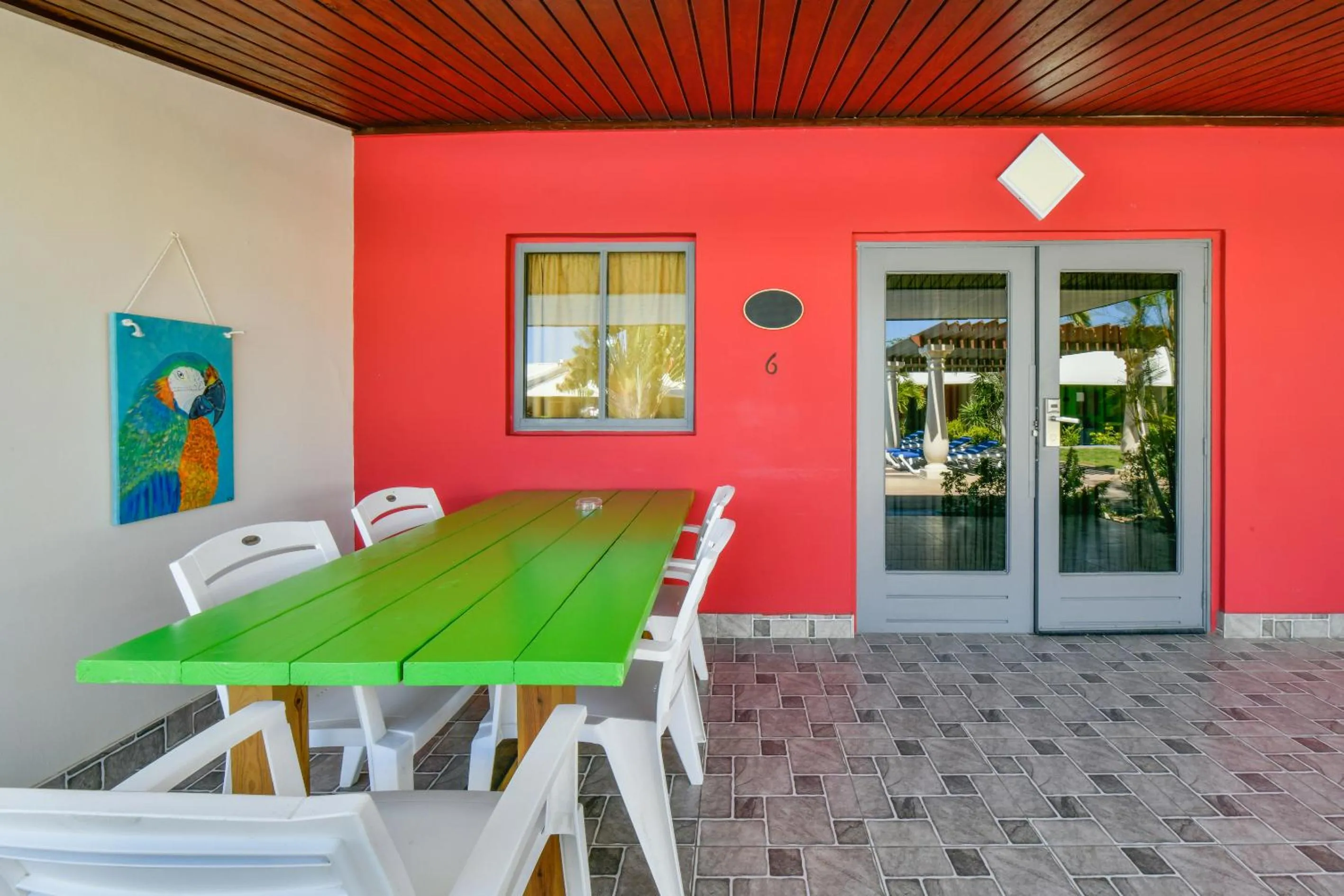 Patio in Aruba Blue Village Hotel and Apartments