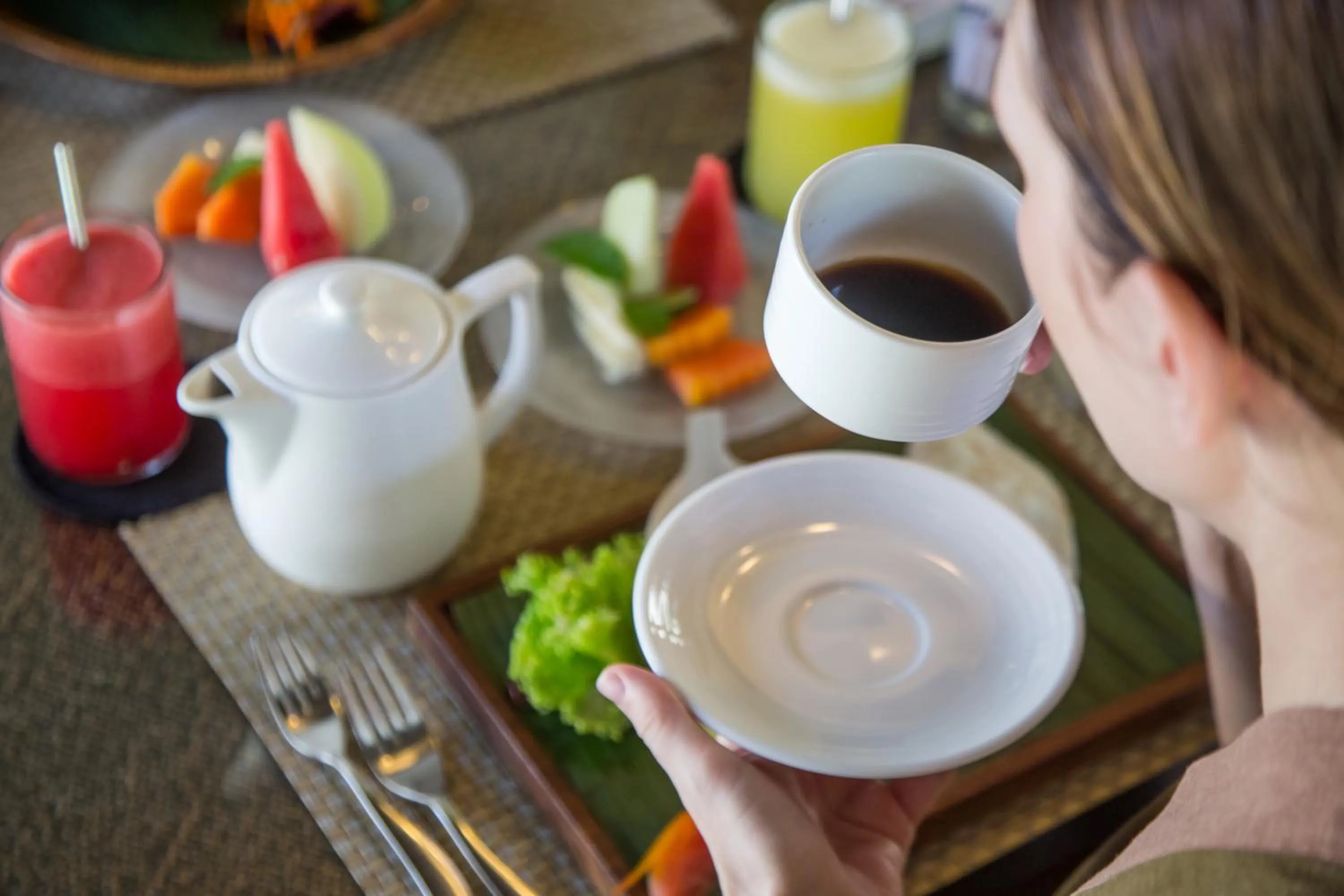 American breakfast in Villa Air Bali Boutique Resort and Spa