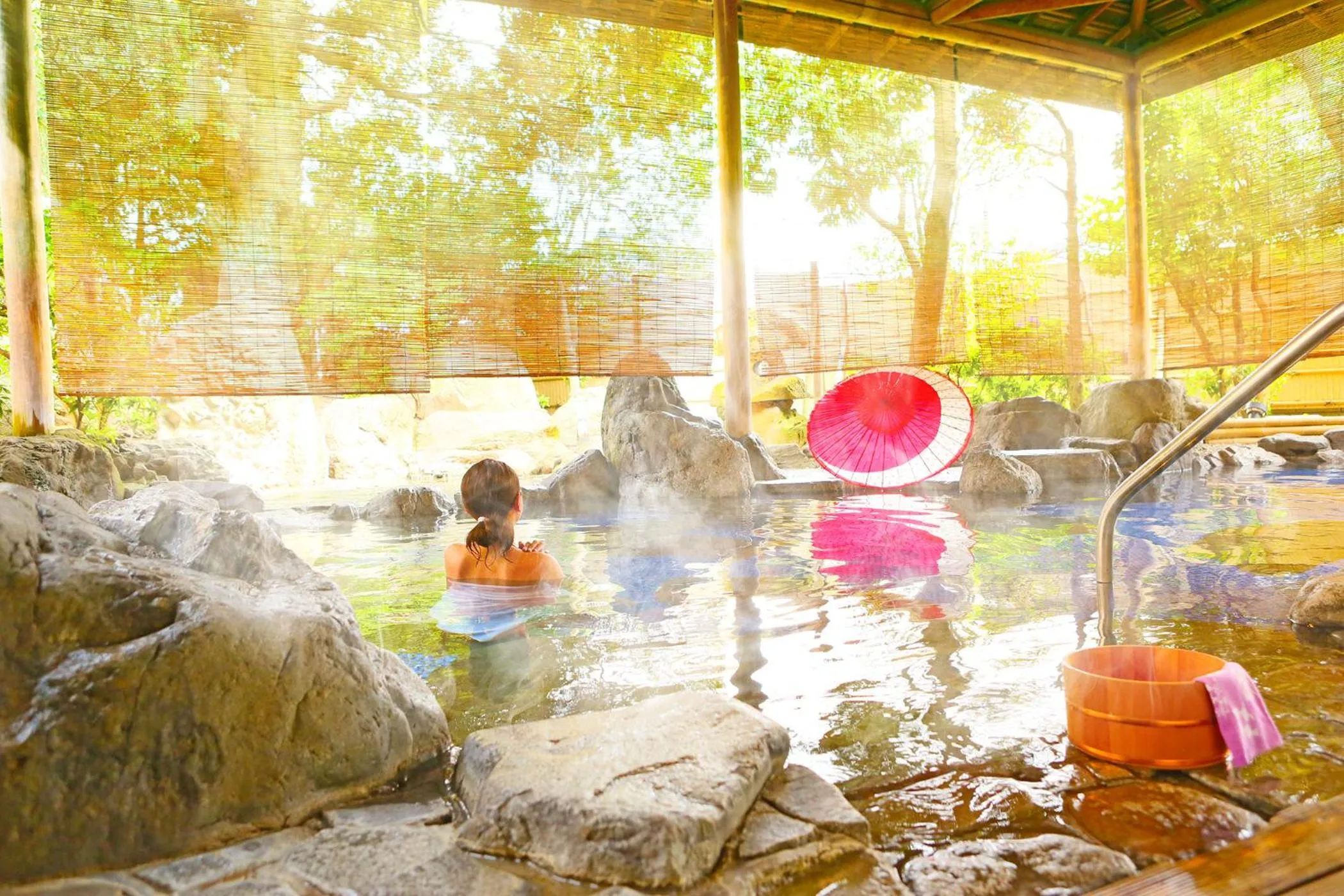 Open Air Bath in Ooedo Onsen Monogatari Awara