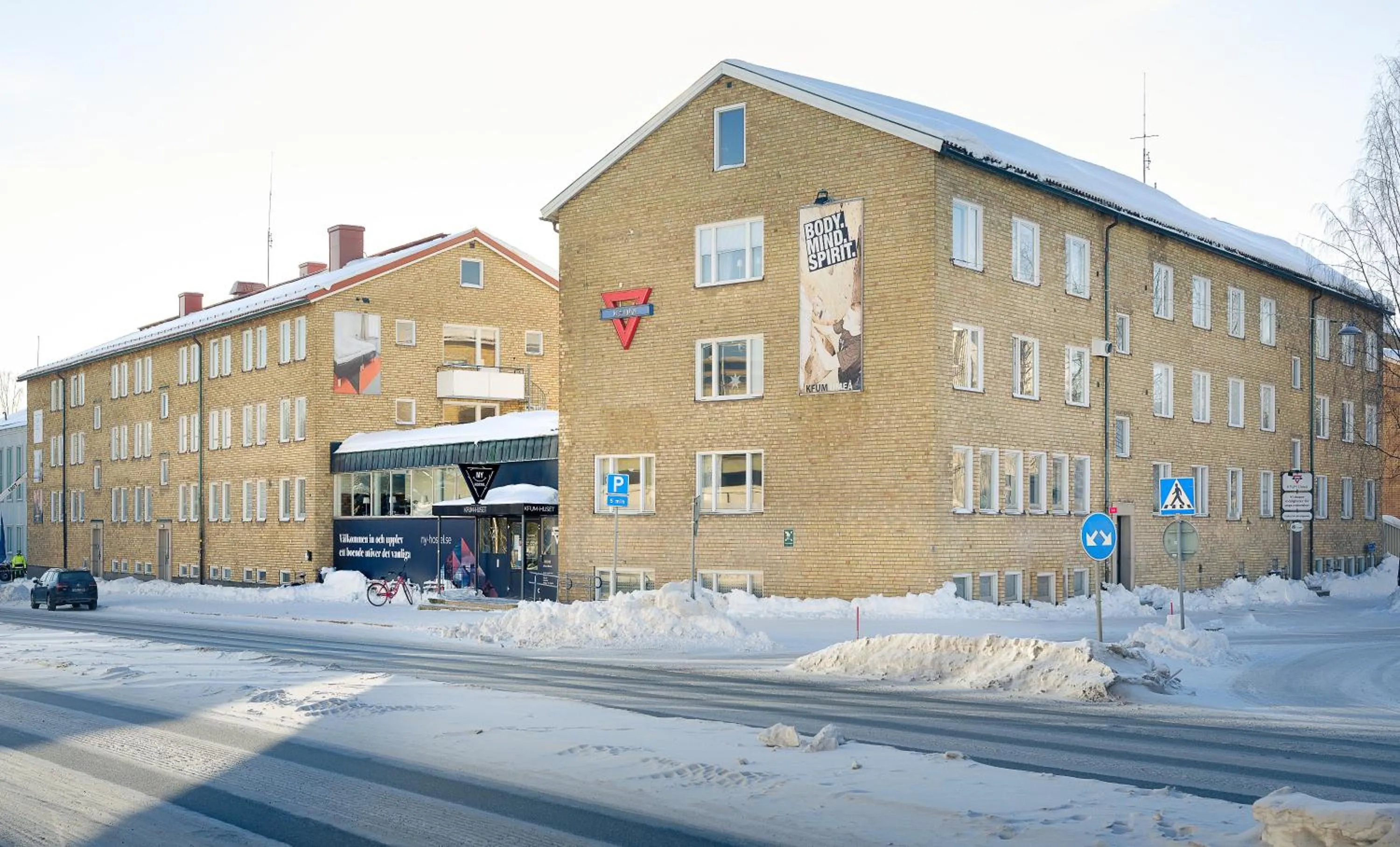 Facade/entrance in Norrland YMCA Hostel Umeå