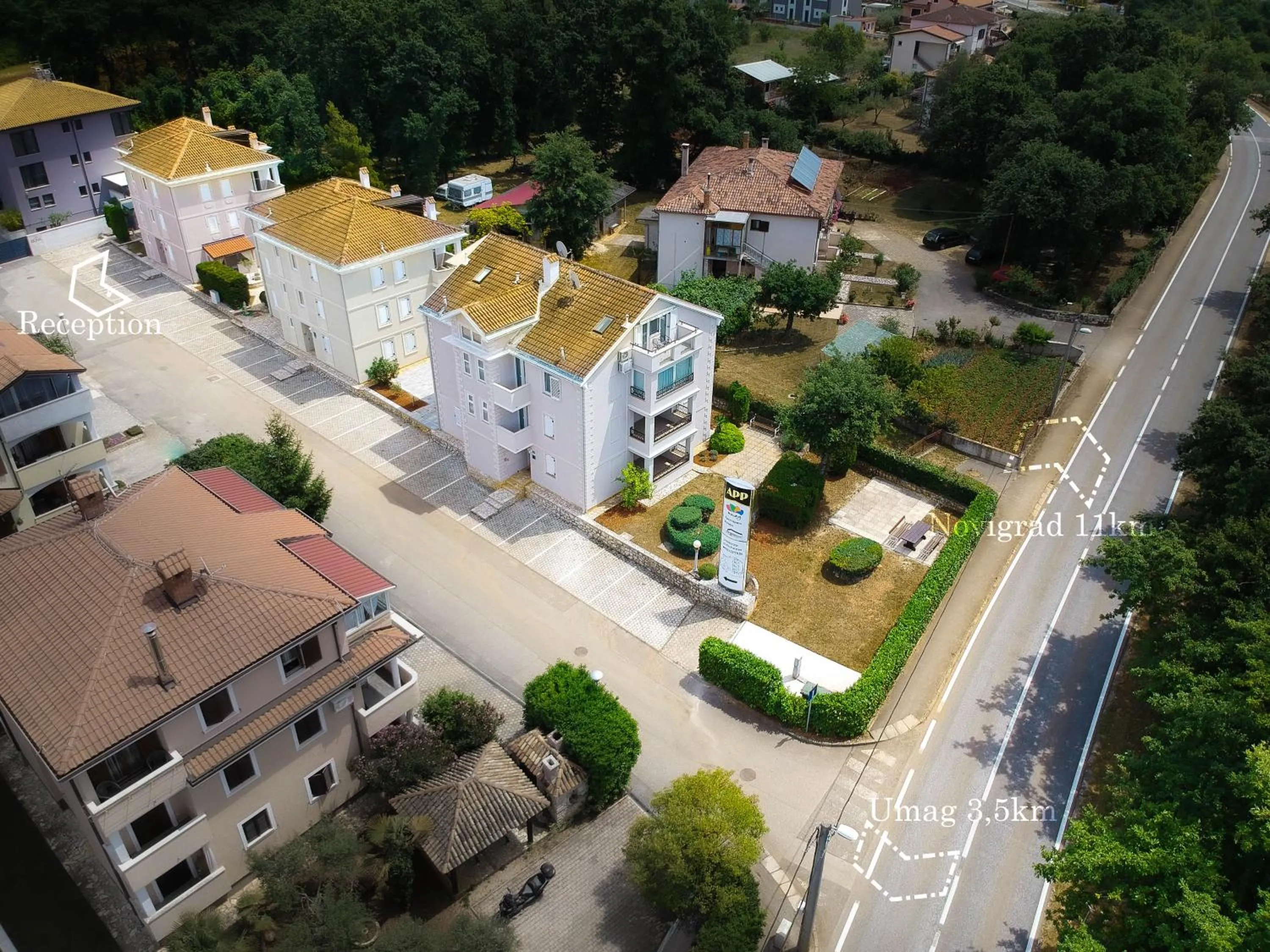 Bird's eye view in Apartments and Rooms Degra