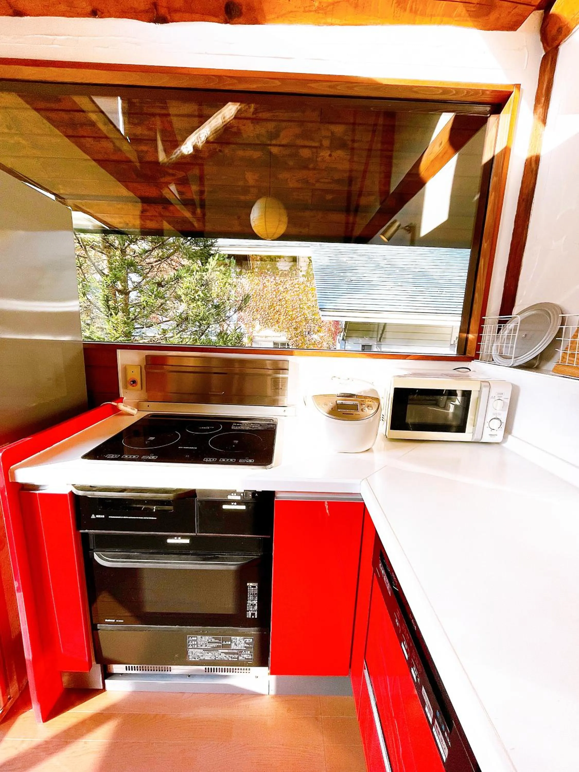 Kitchen or kitchenette in Hakuba Pension & Log Hotel Meteor