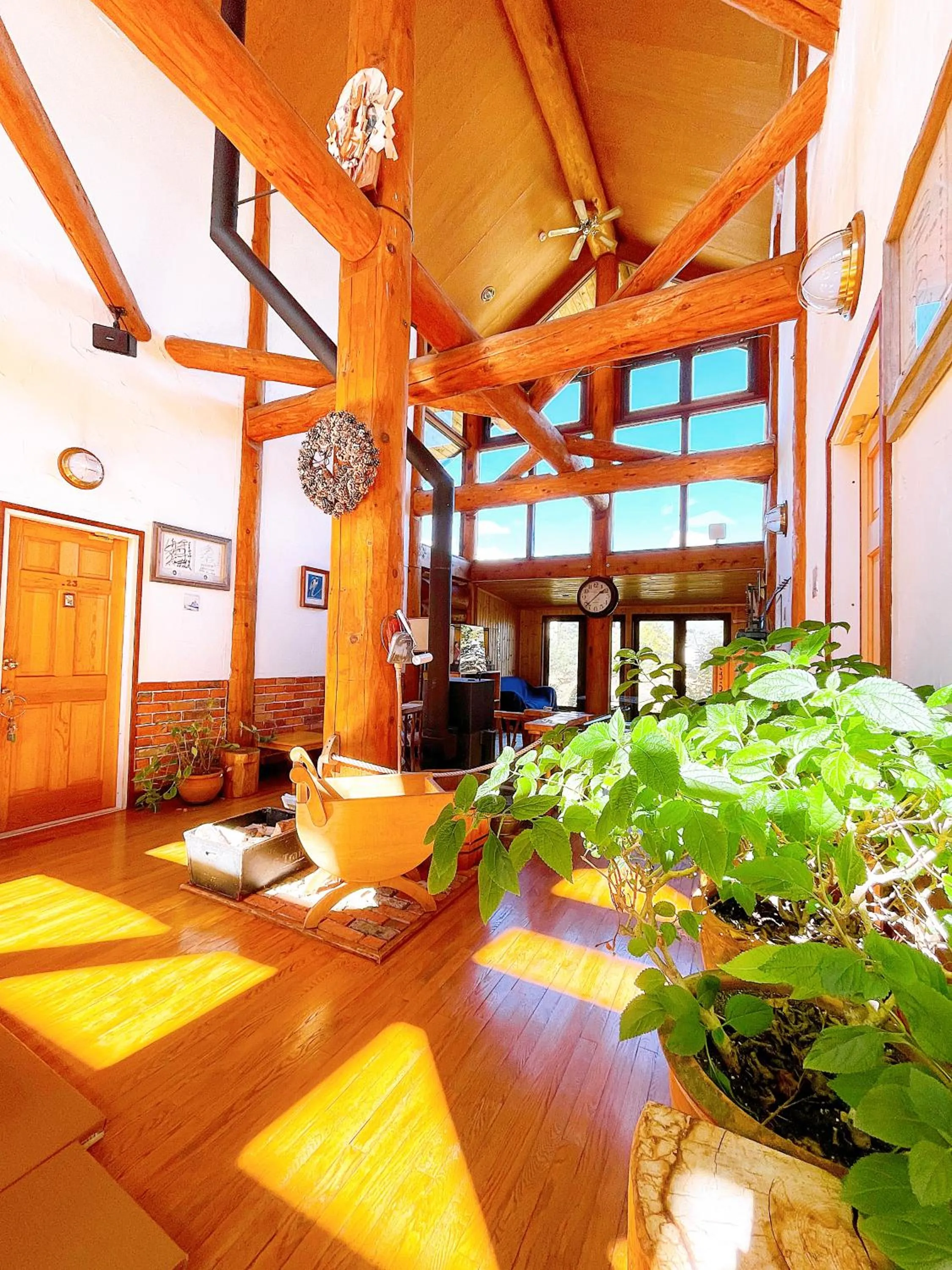 Communal lounge/ TV room in Hakuba Pension & Log Hotel Meteor