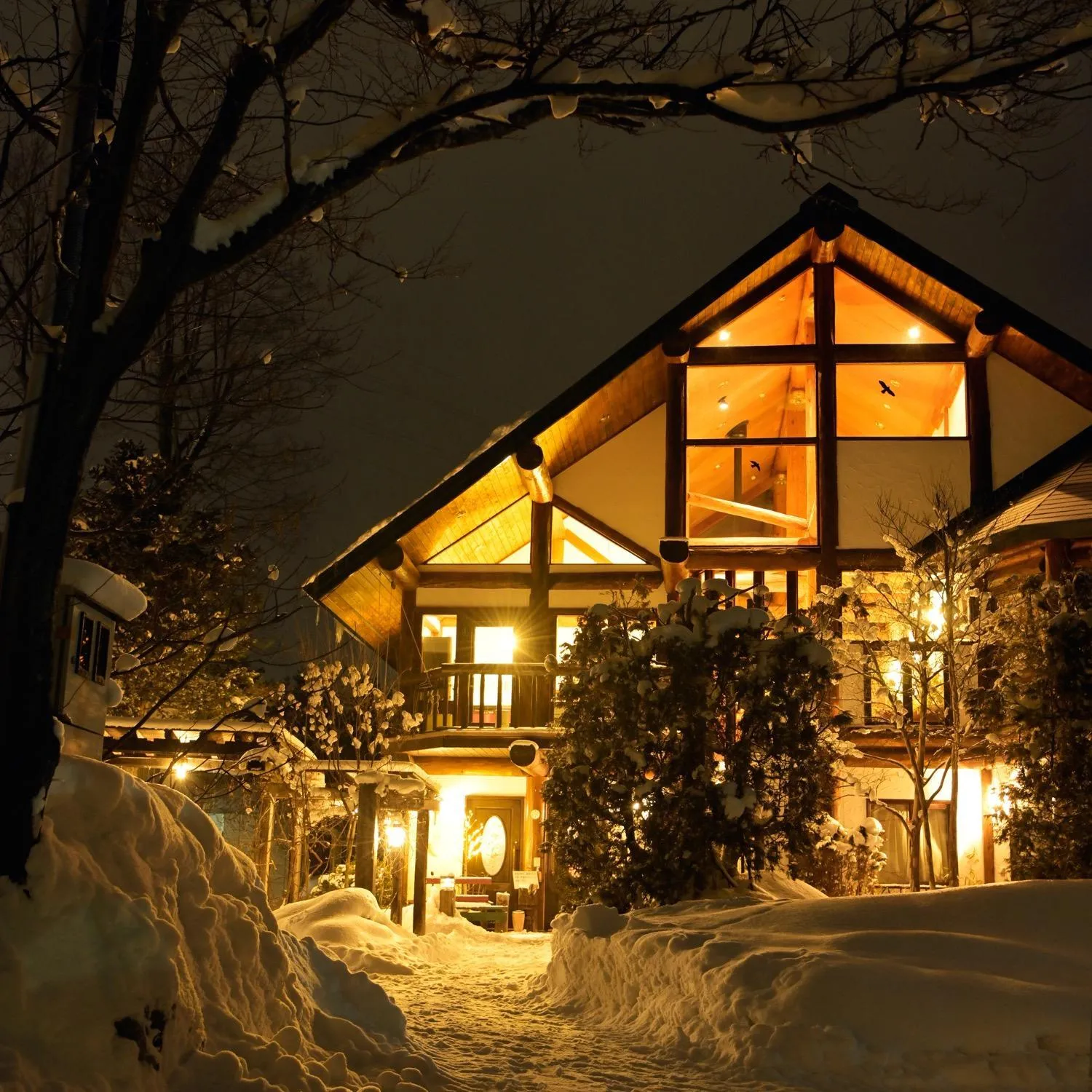Property building in Hakuba Pension & Log Hotel Meteor