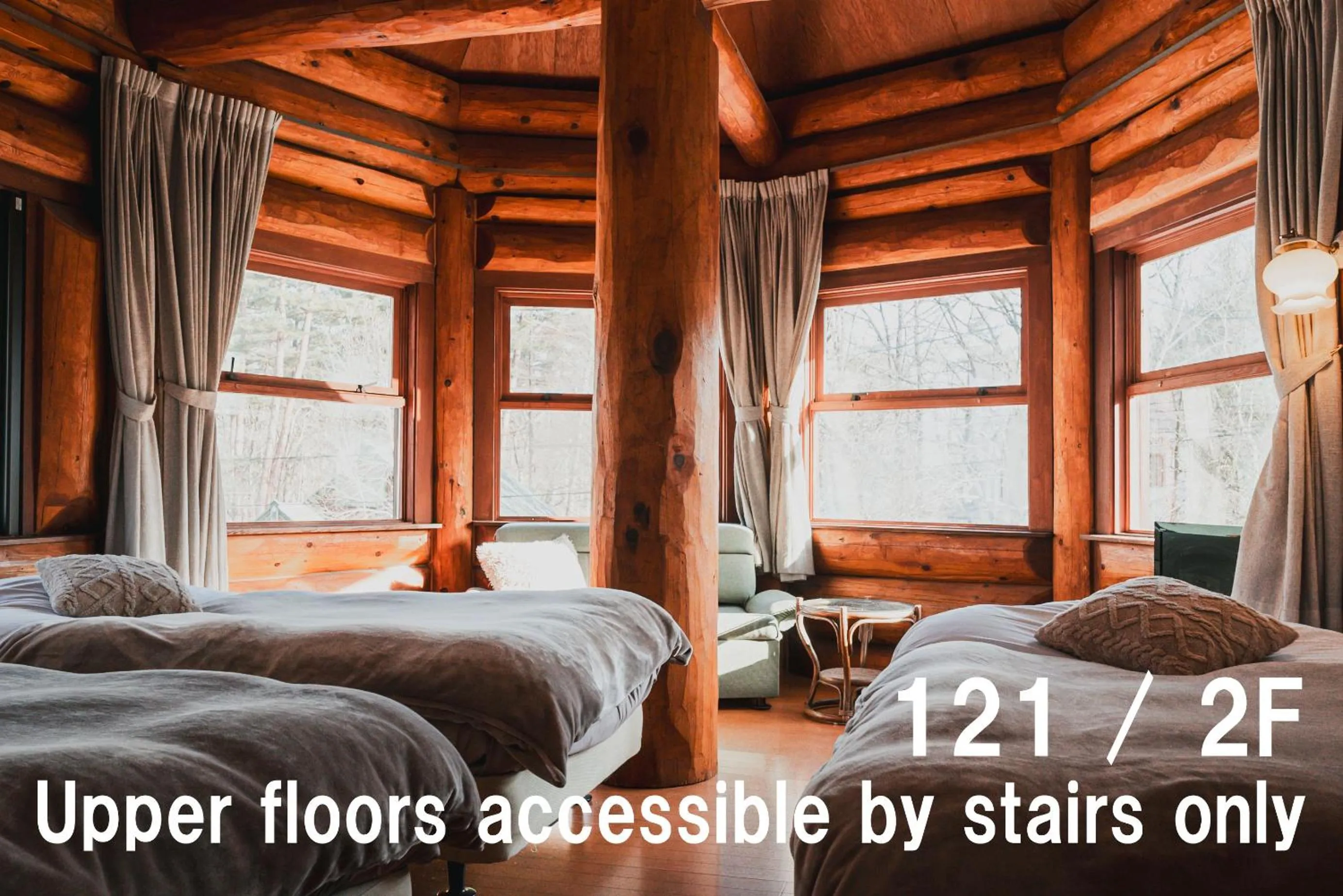 Photo of the whole room, Bed in Hakuba Pension & Log Hotel Meteor