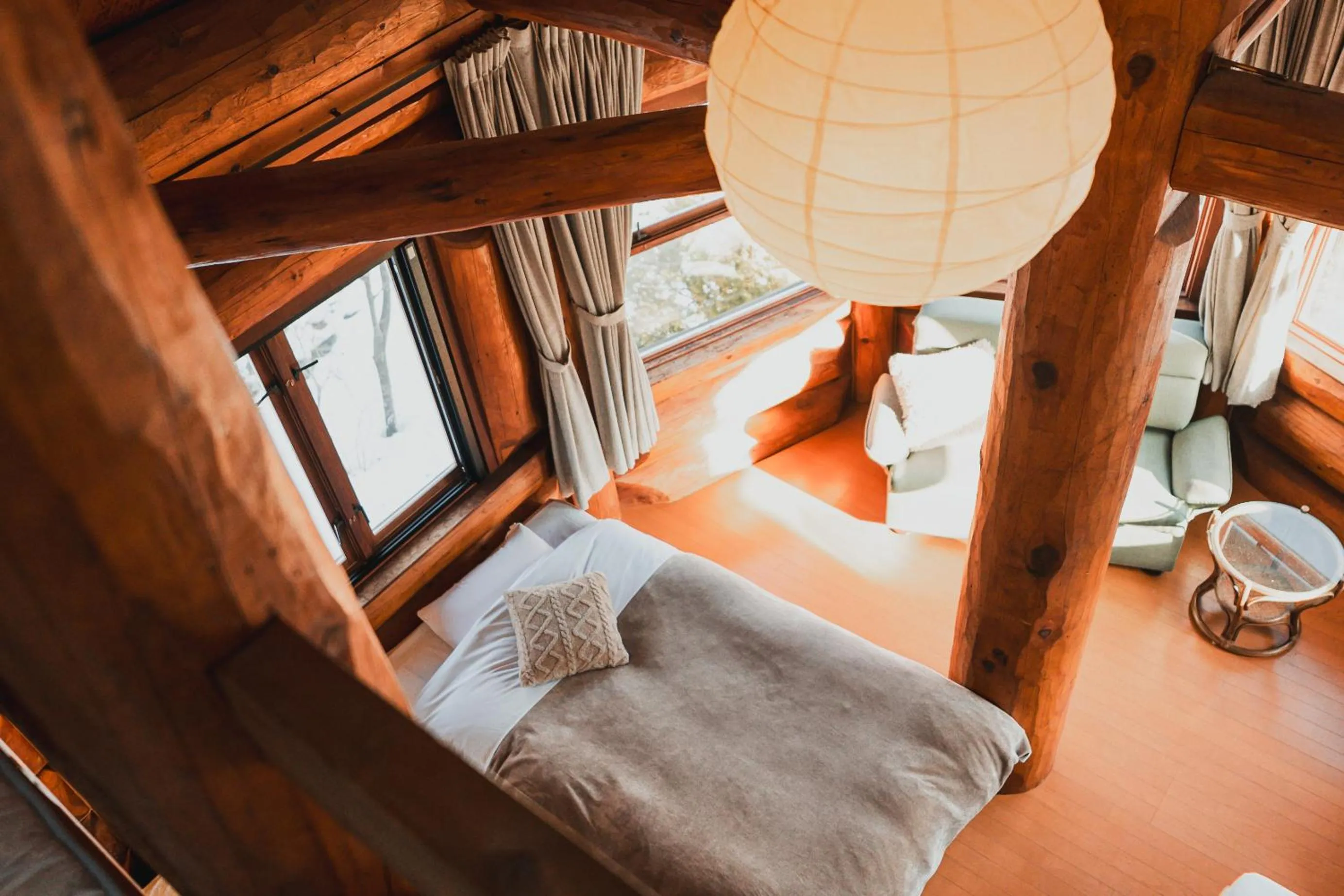 Photo of the whole room, Bed in Hakuba Pension & Log Hotel Meteor