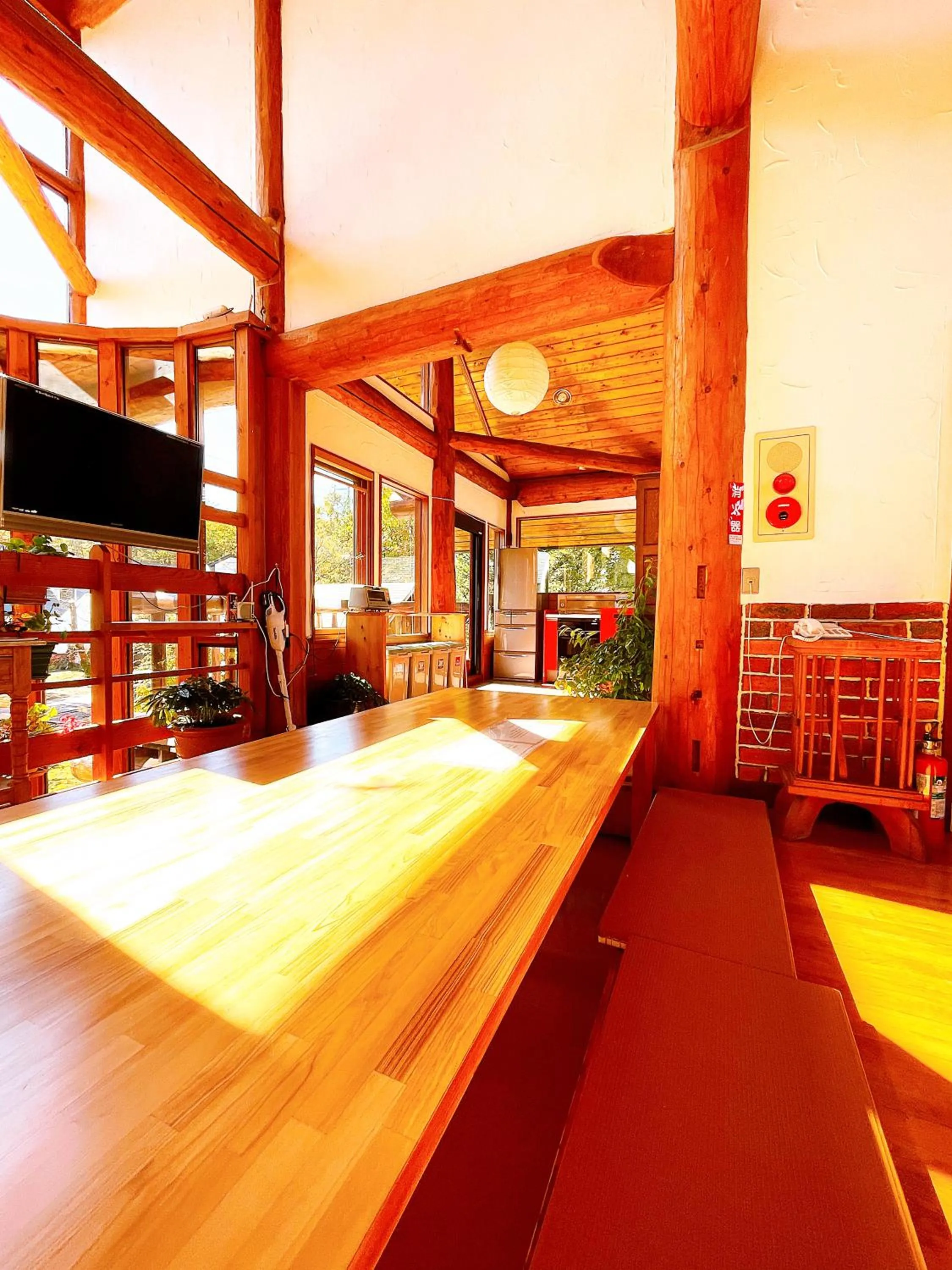 Communal lounge/ TV room in Hakuba Pension & Log Hotel Meteor