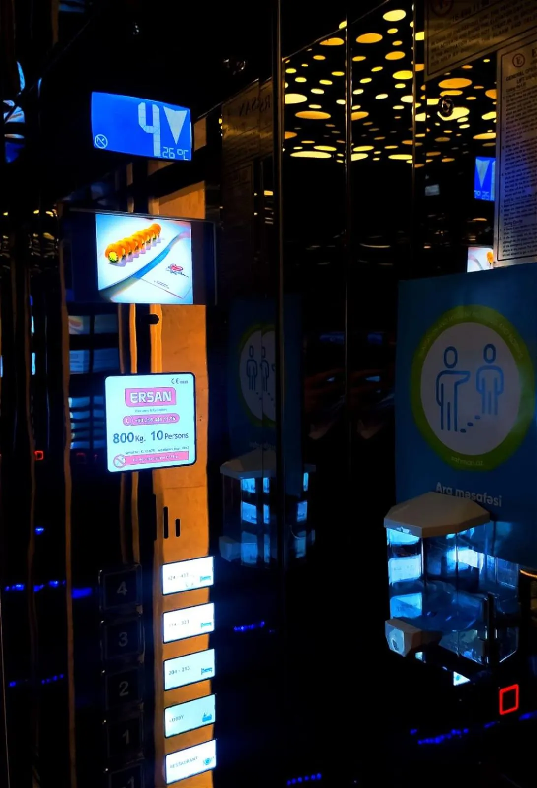 elevator in Paradise Hotel Baku