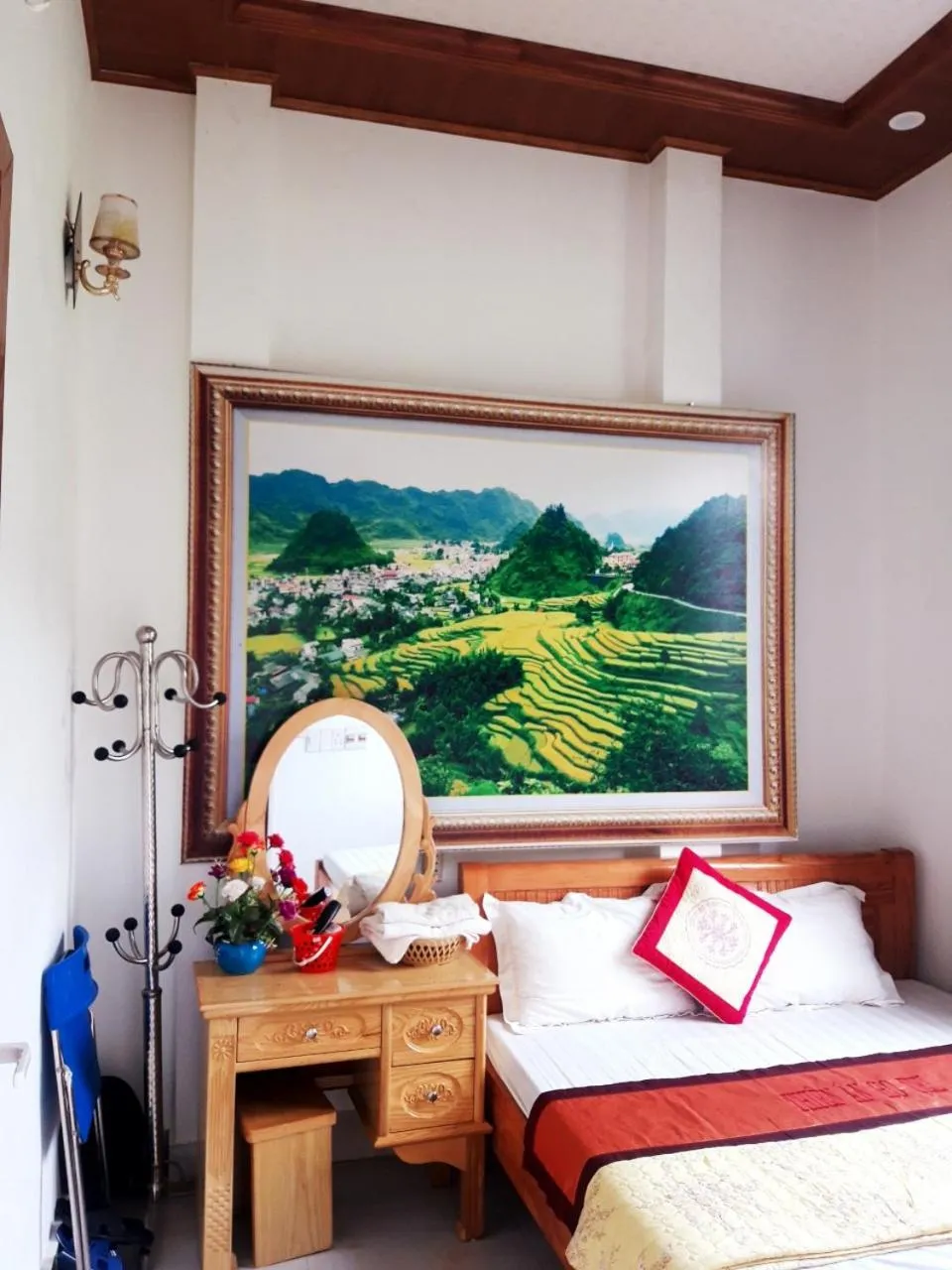 Bed in Yen Minh Hotel Thien An