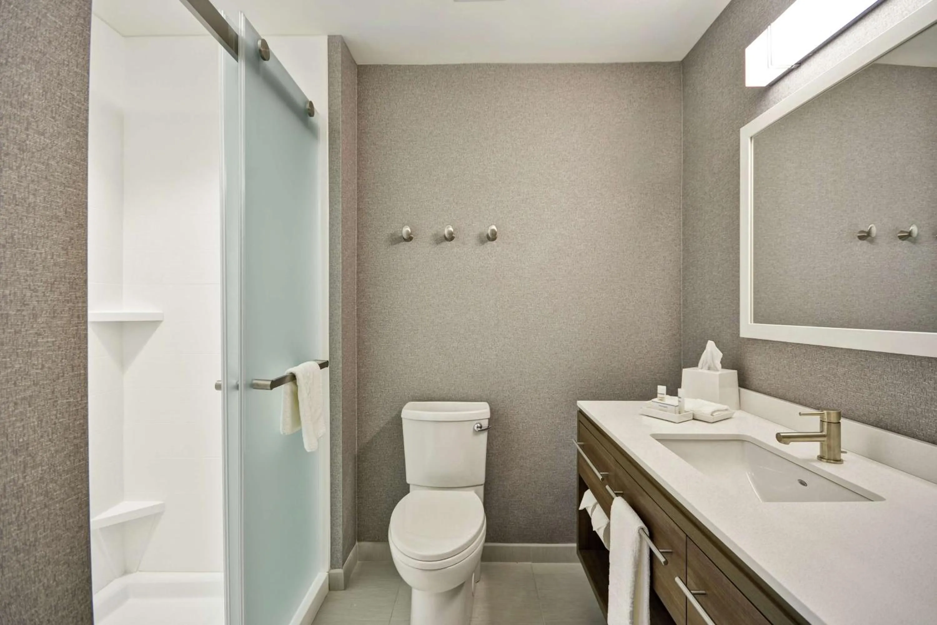 Bathroom in Home2 Suites by Hilton Queensbury Lake George