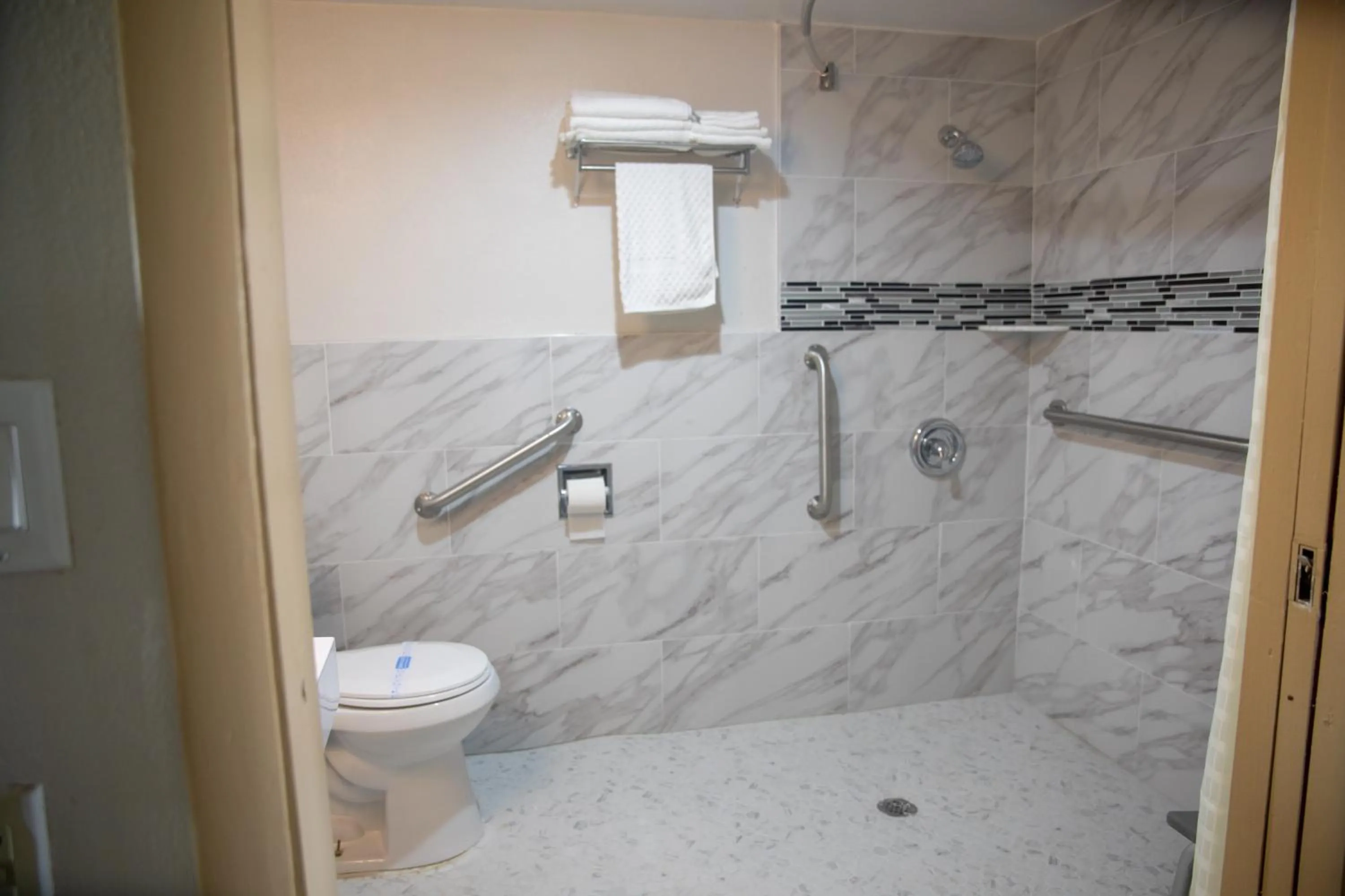 Shower in Americas Best Value Inn Vandalia
