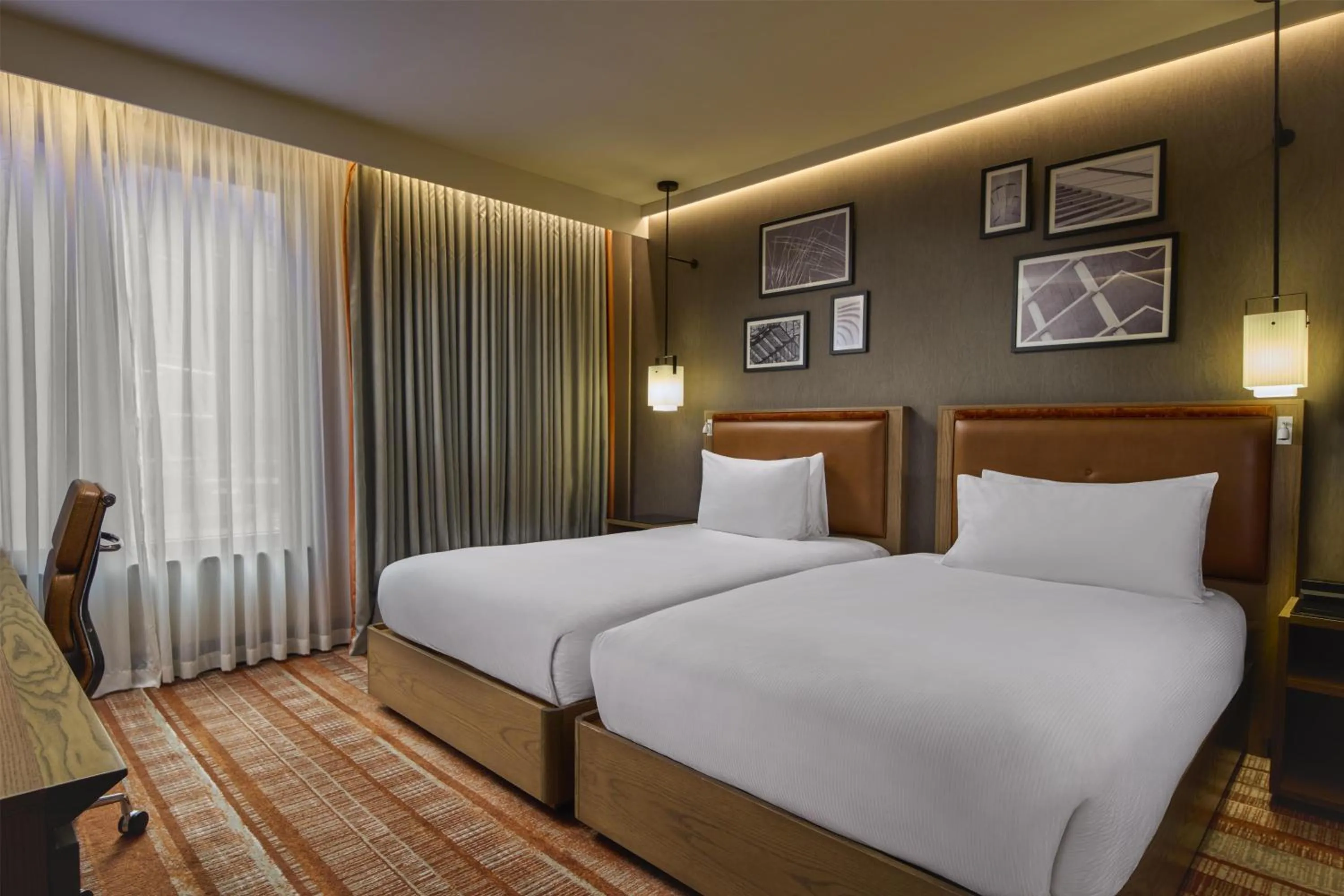 Bed in Hilton London Tower Bridge