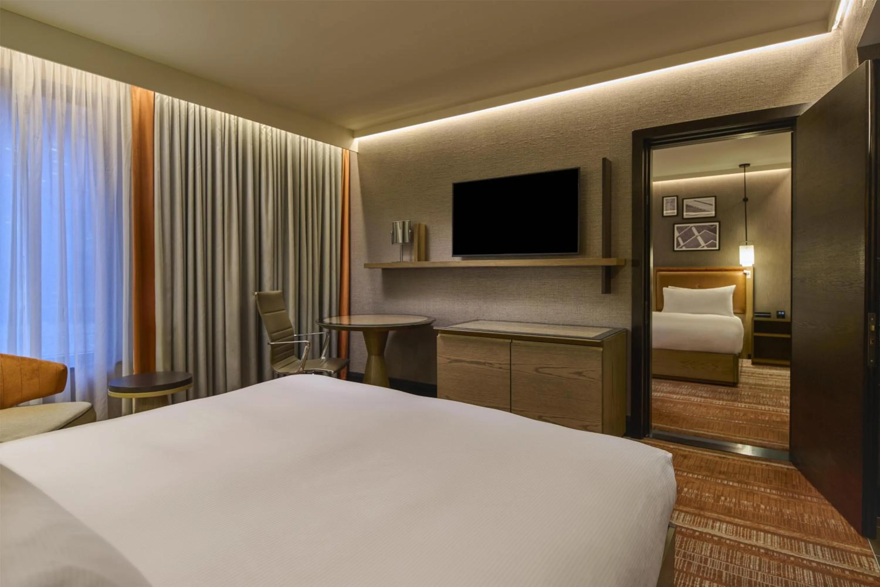 Bed in Hilton London Tower Bridge