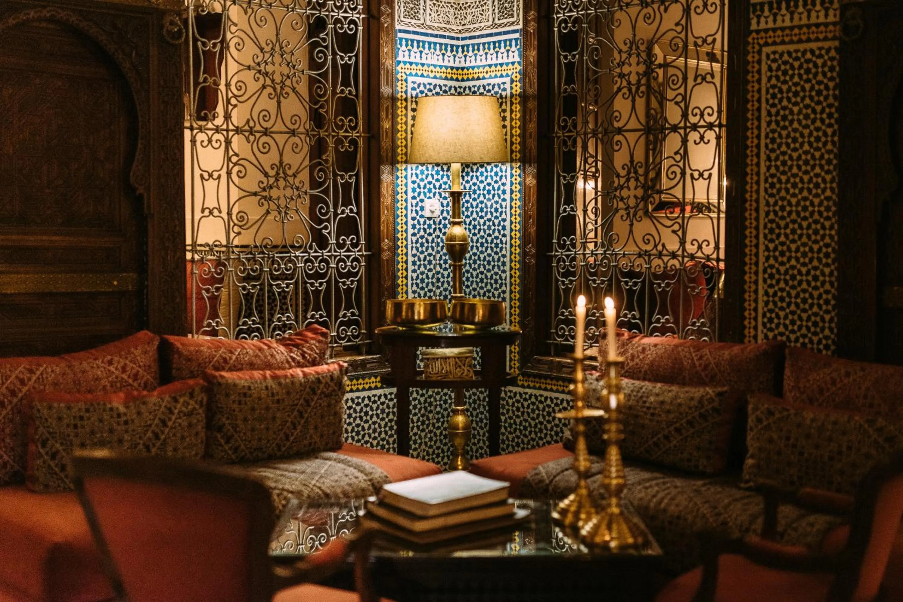 Seating area in La Maison Bleue Batha