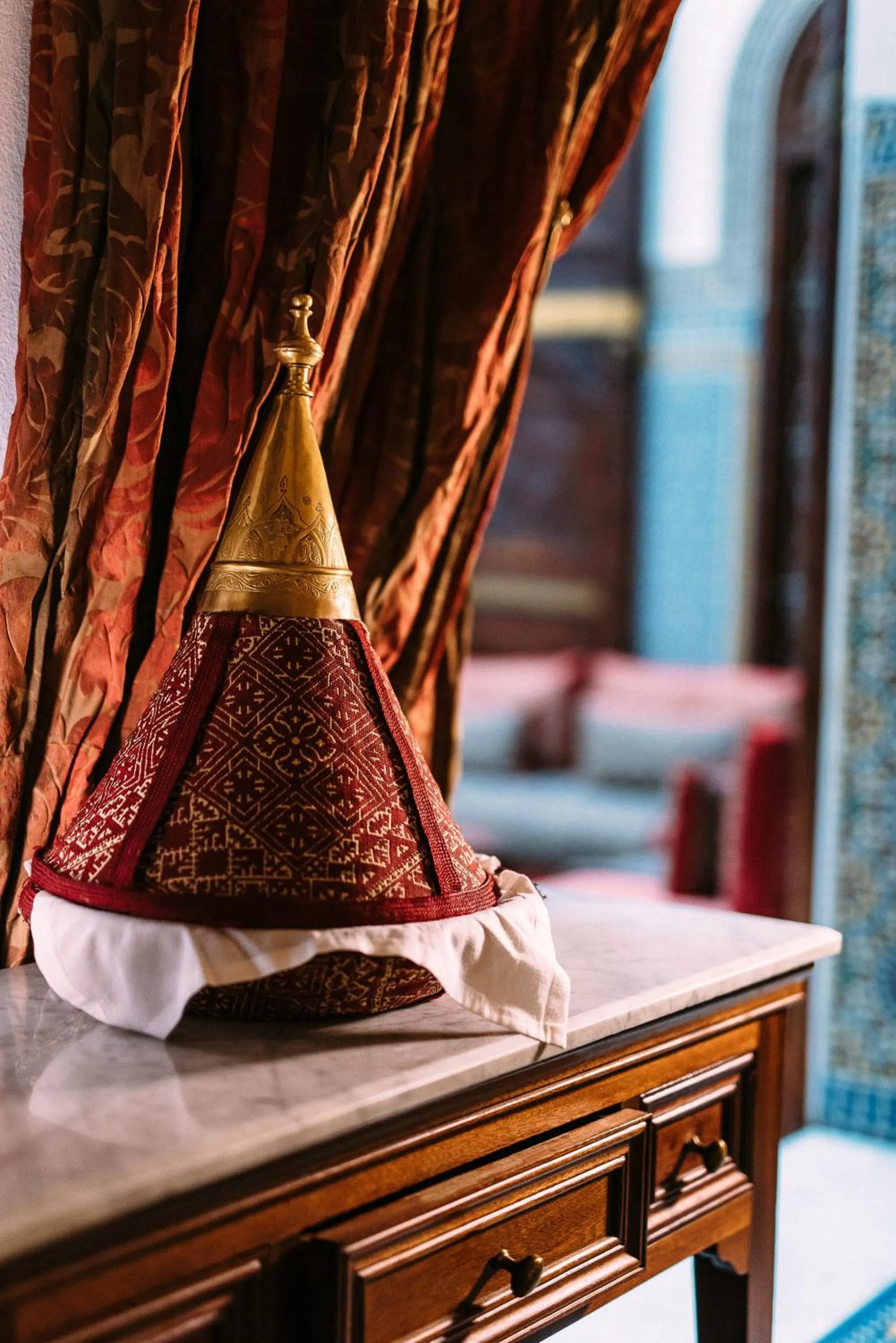 Decorative detail in La Maison Bleue Batha