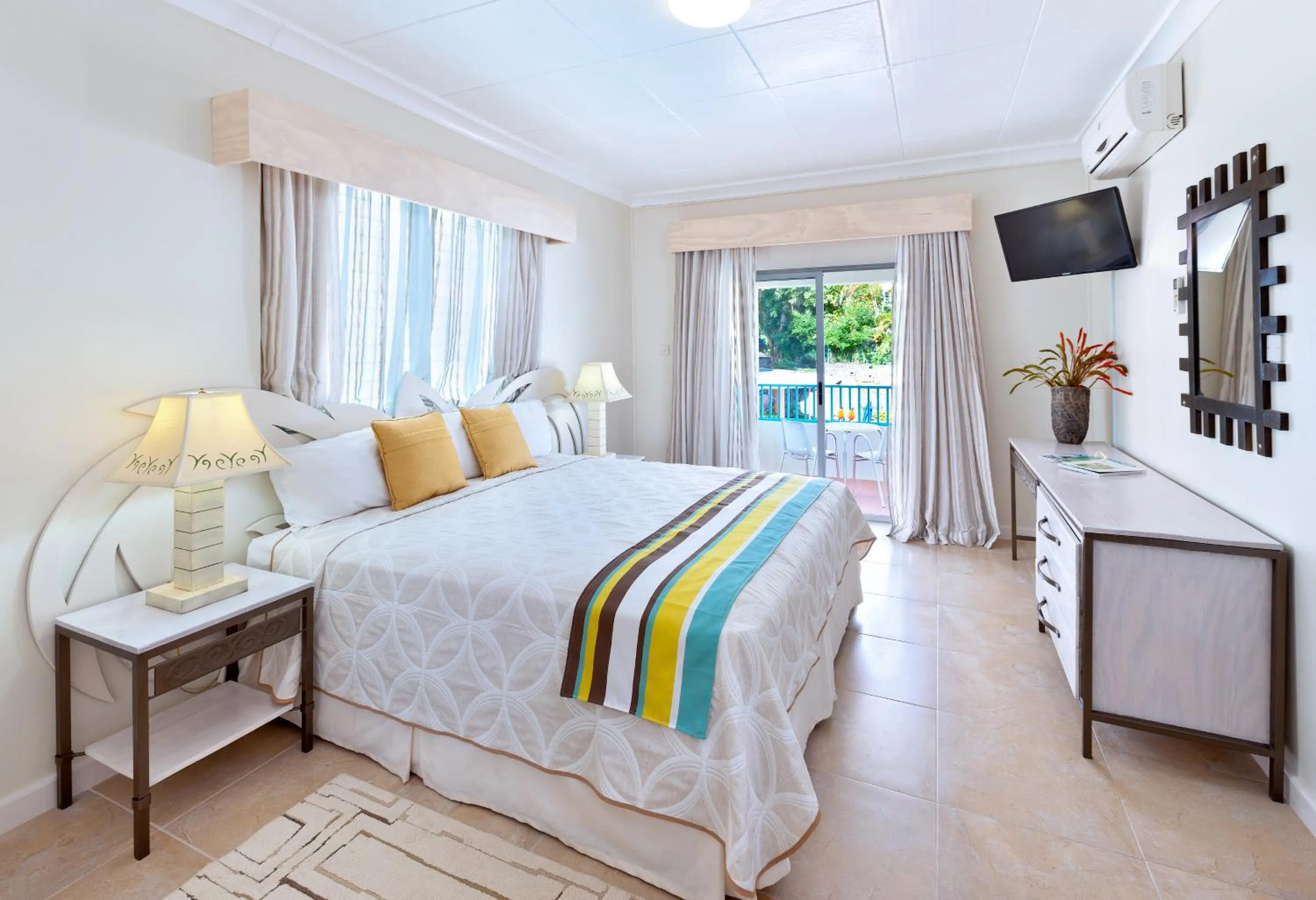 Bed in Blue Horizon Hotel