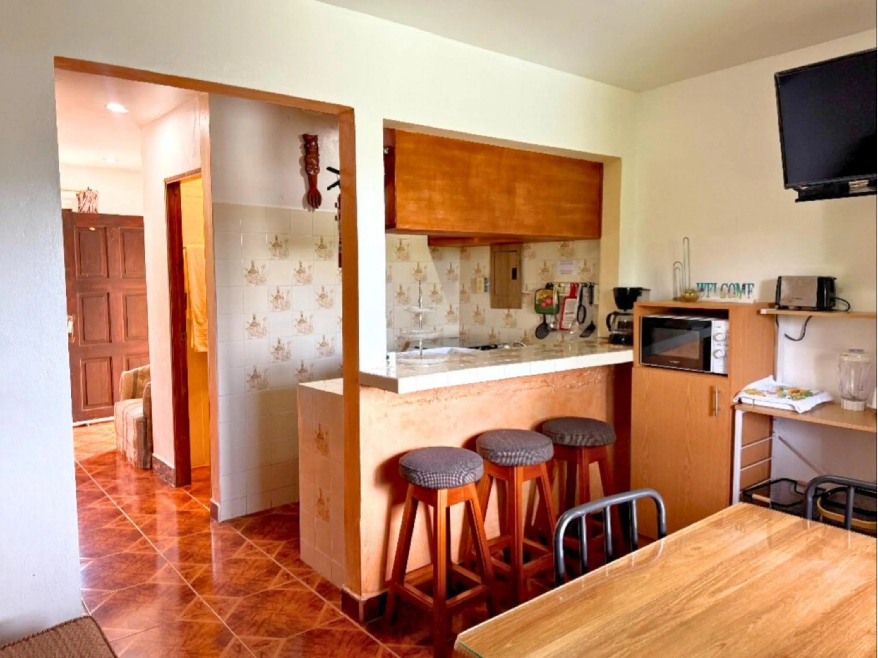 kitchen in Aparthotel Los Pinos