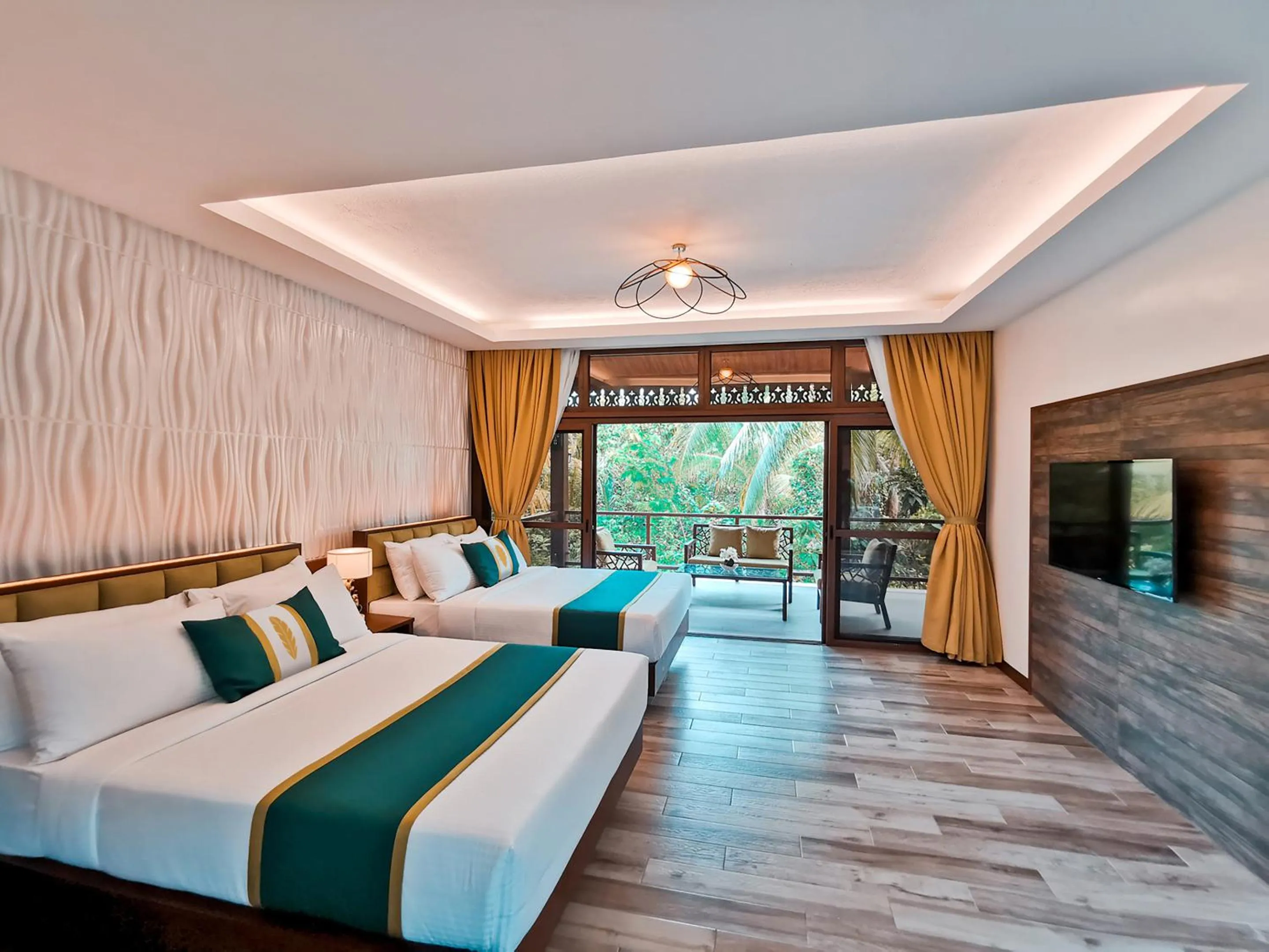 Bed in Loboc River Resort