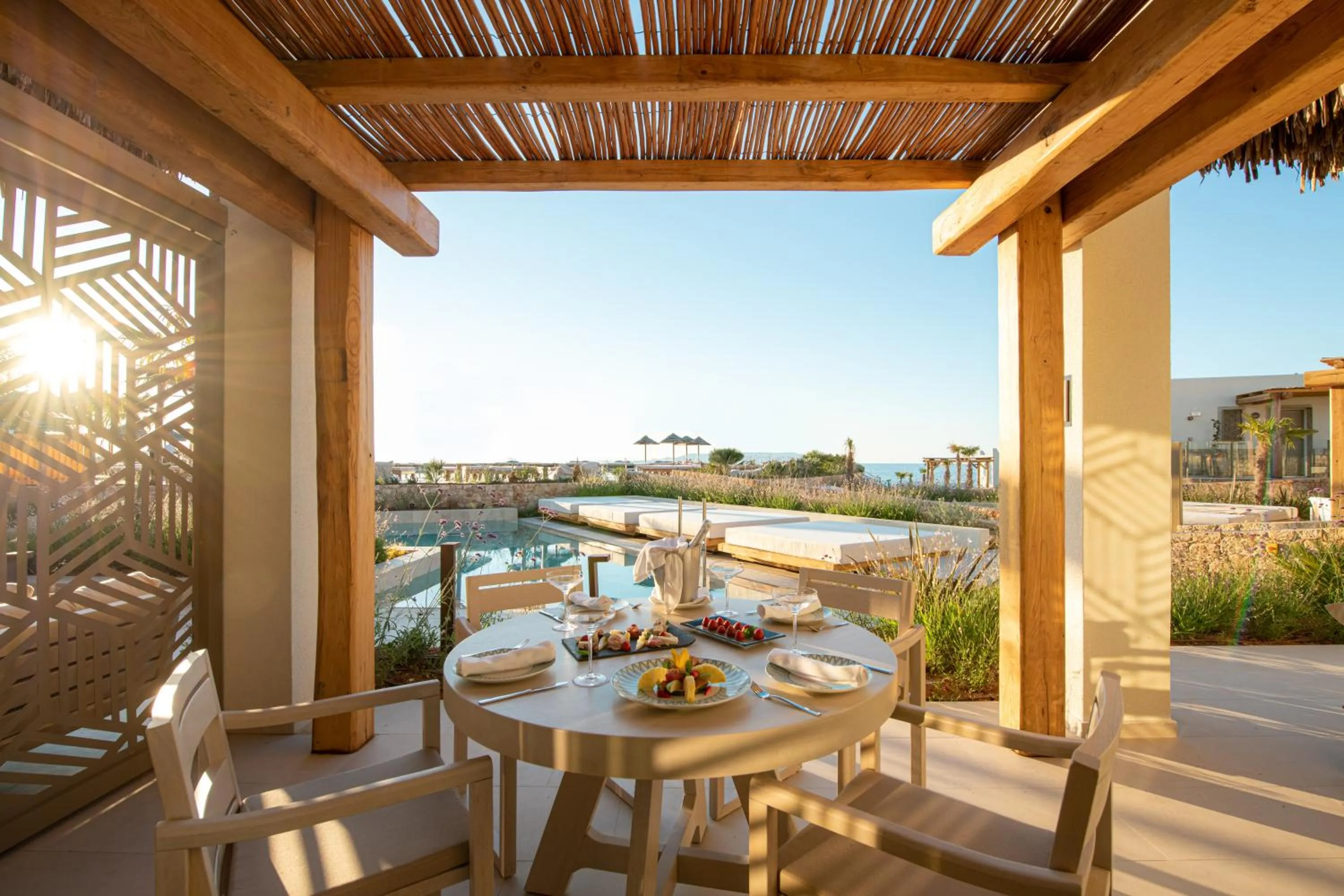 Seating area in Mitsis Selection Rinela