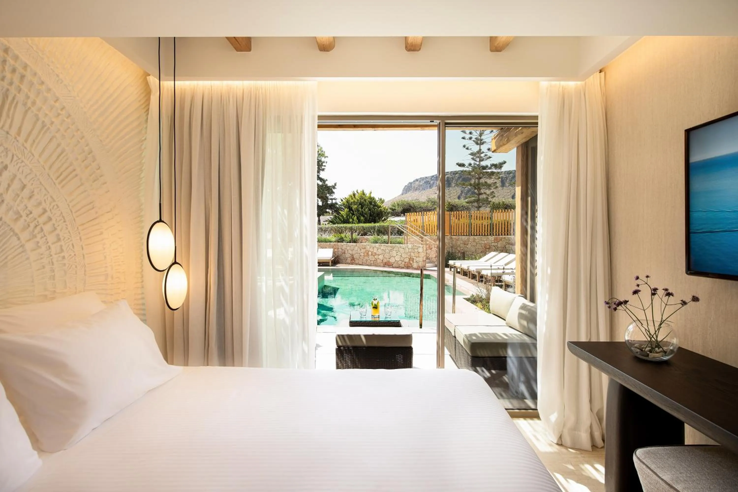 Bedroom, Bed in Mitsis Selection Rinela