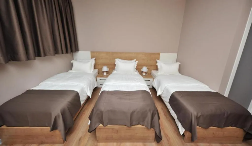 Bed in Boho Tiflis Hotel