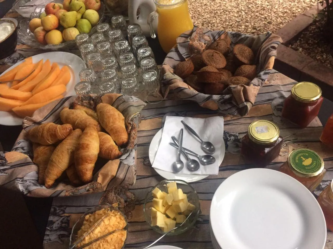 Buffet breakfast in Kudu Ridge Game Lodge