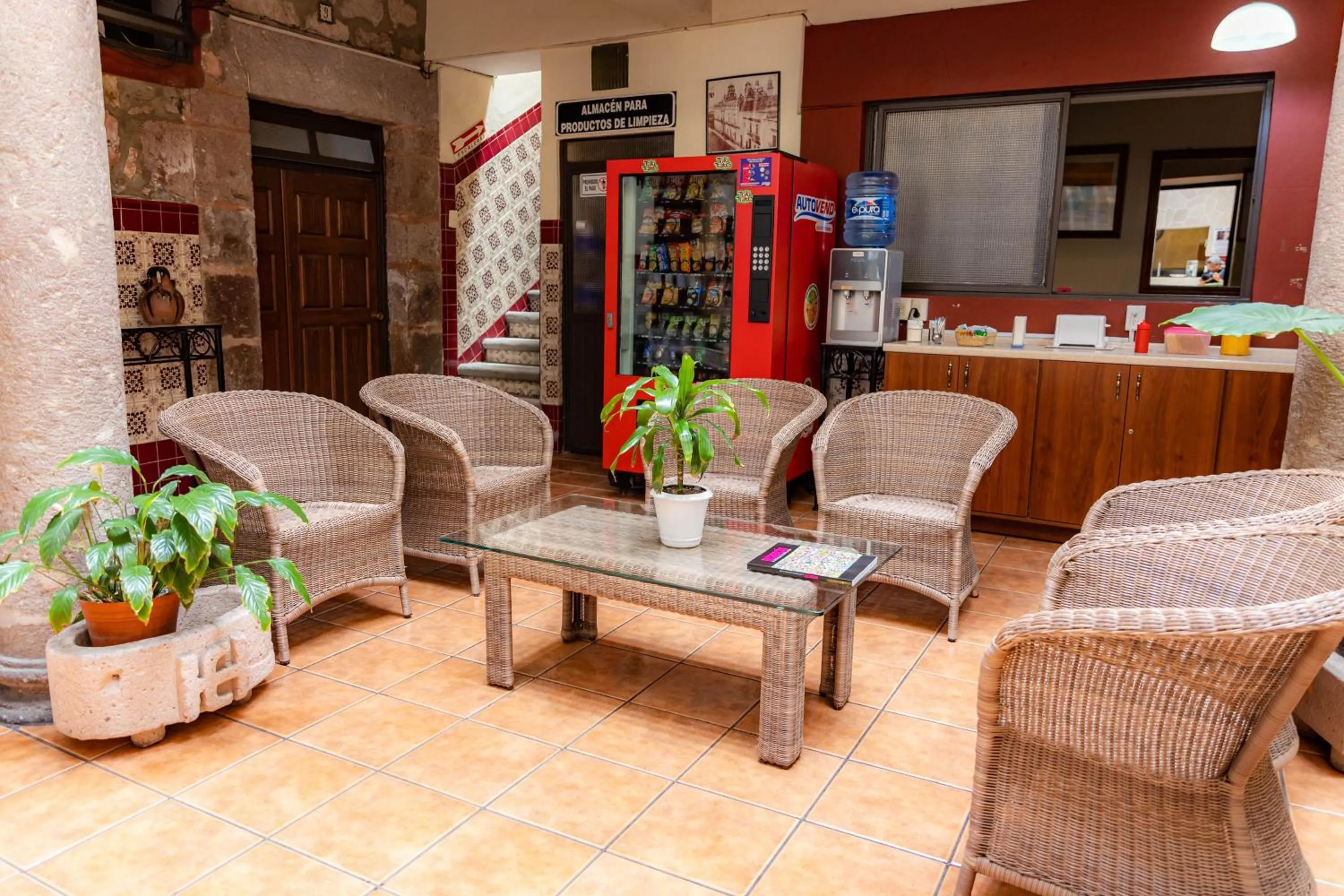Living room in Hotel el Carmen, Morelia