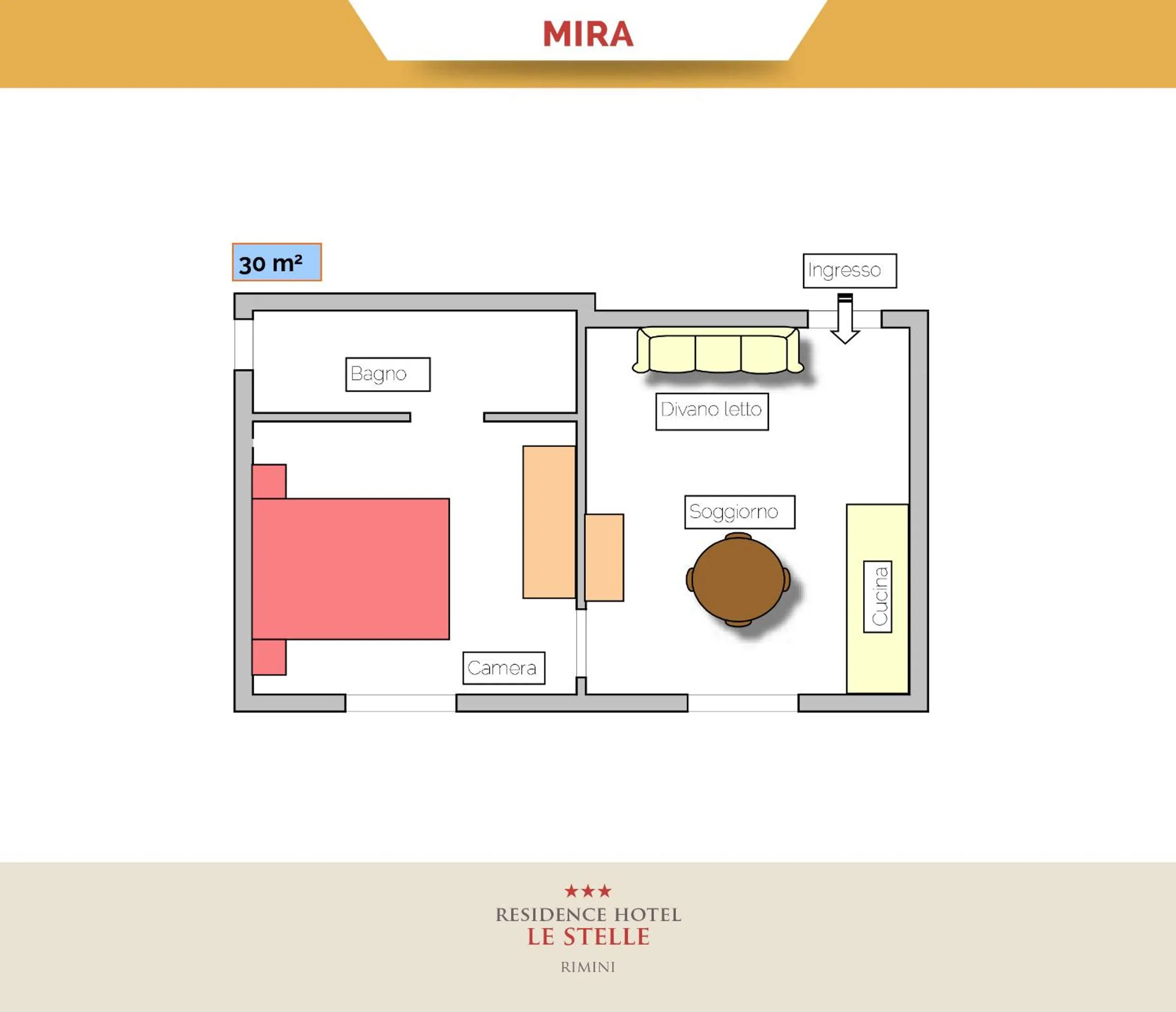 Floor plan in Residence Hotel Le Stelle
