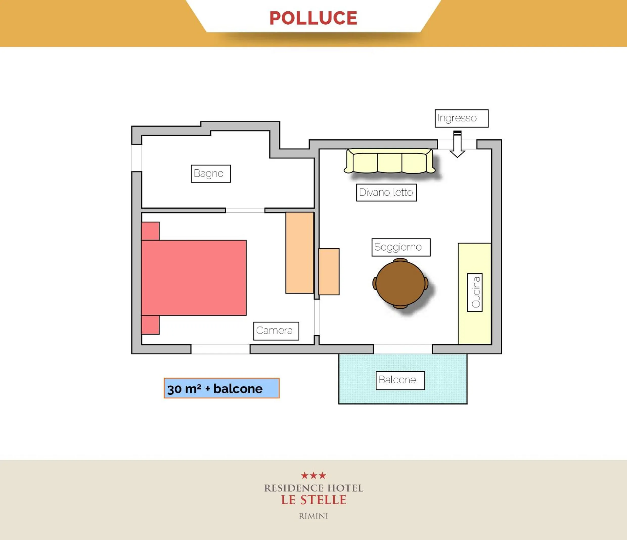 Floor plan in Residence Hotel Le Stelle