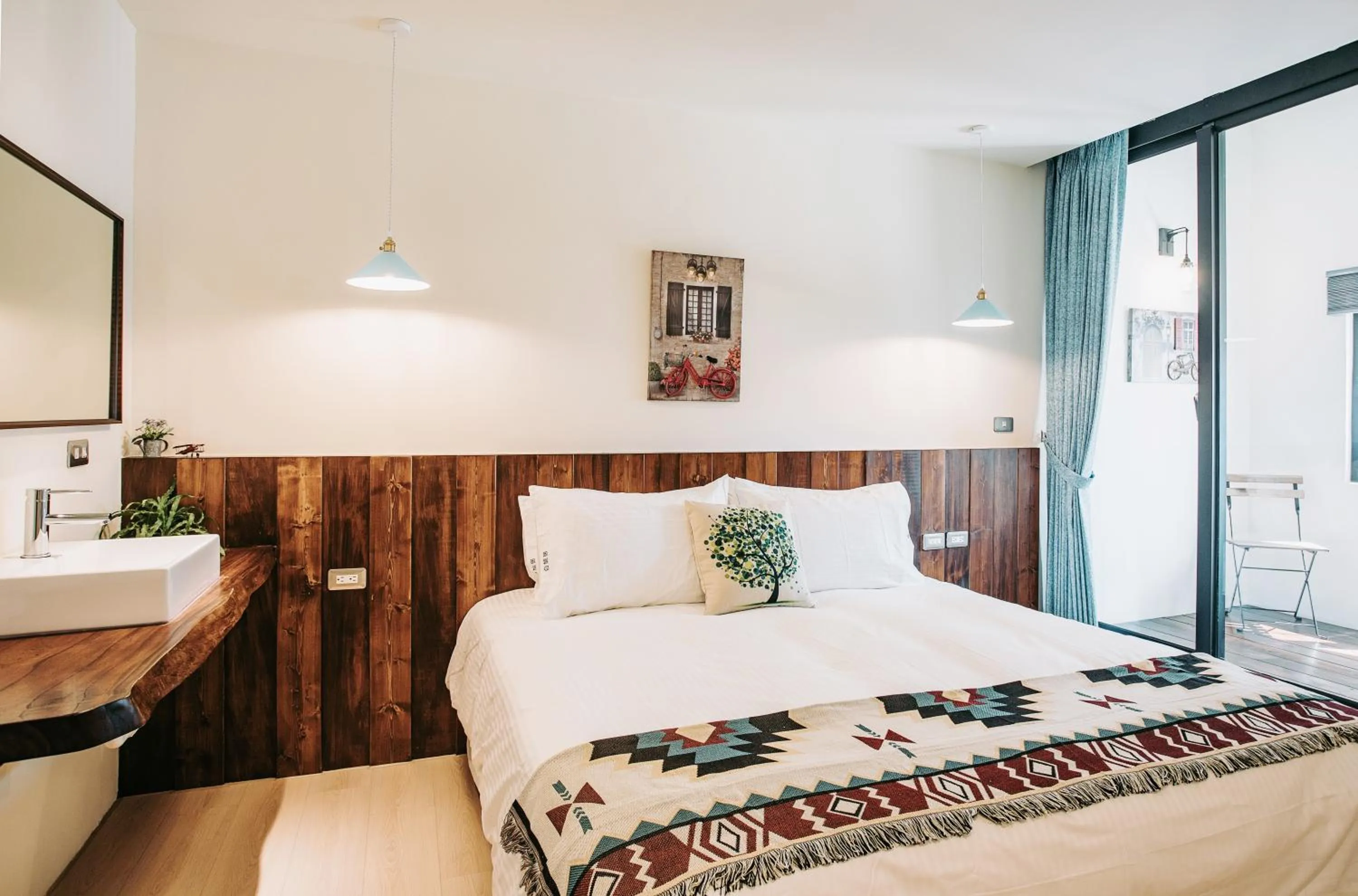 Bed in Chuanfanrock Haku Beach Days Inn