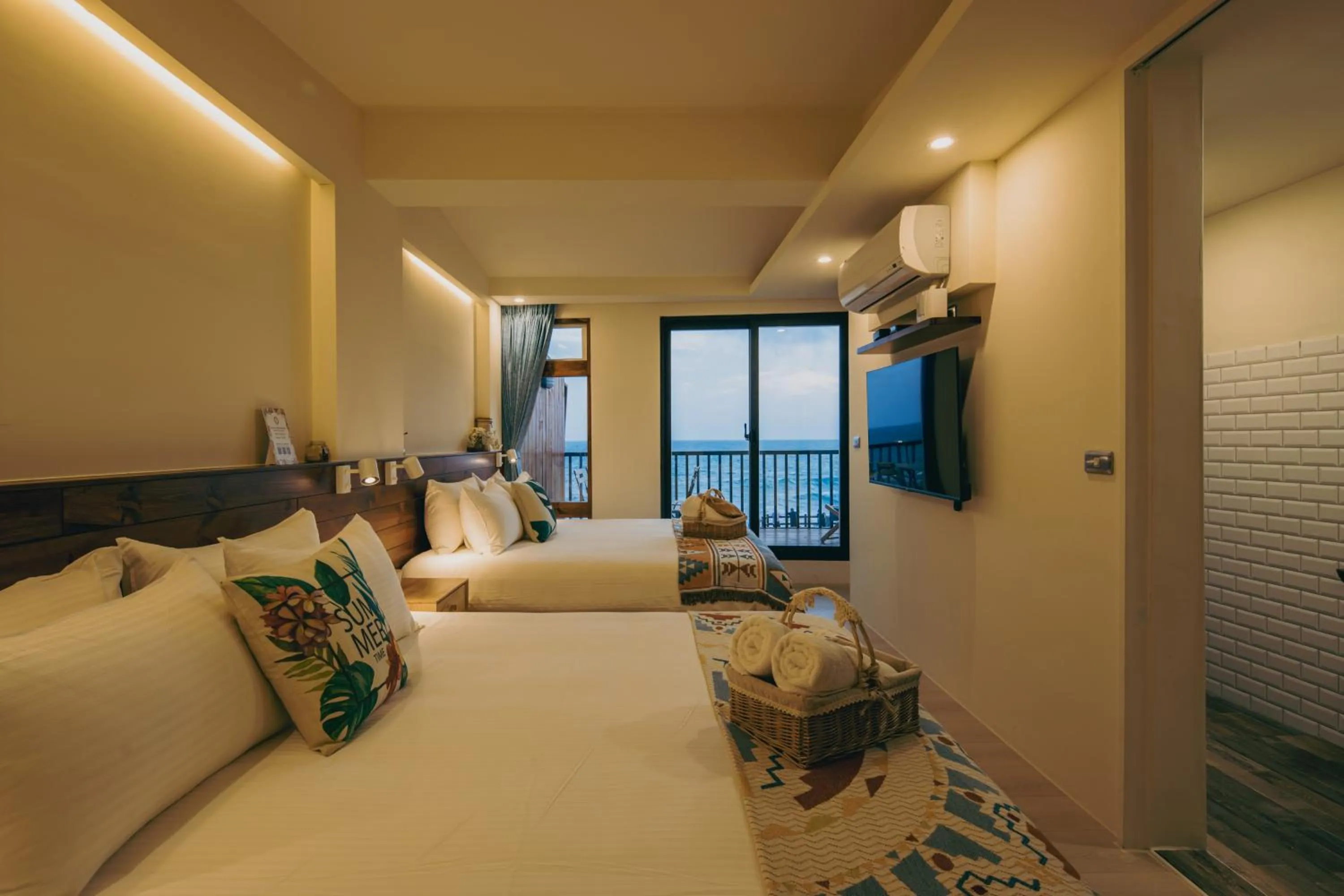 Bed in Chuanfanrock Haku Beach Days Inn