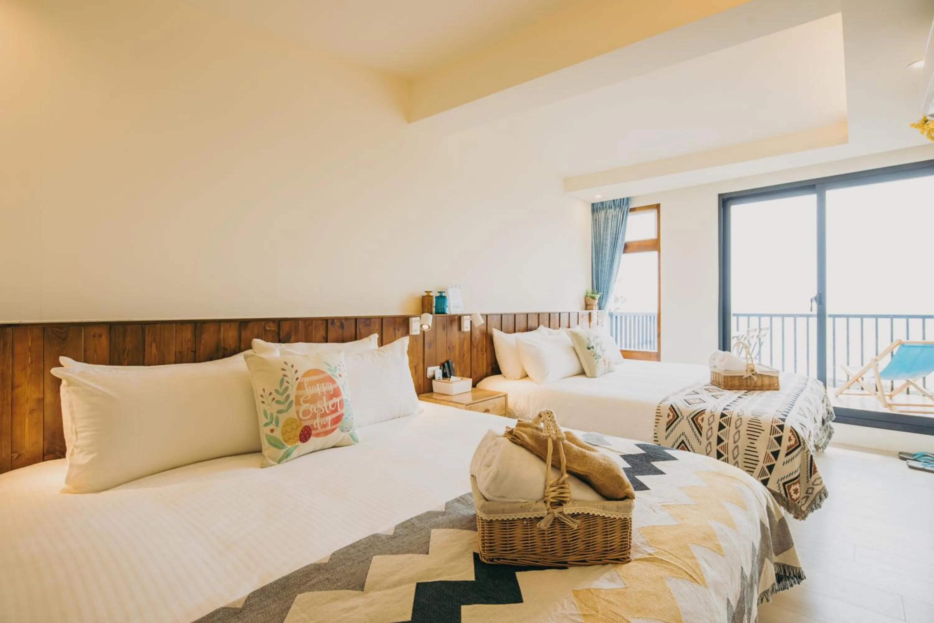 Bed in Chuanfanrock Haku Beach Days Inn