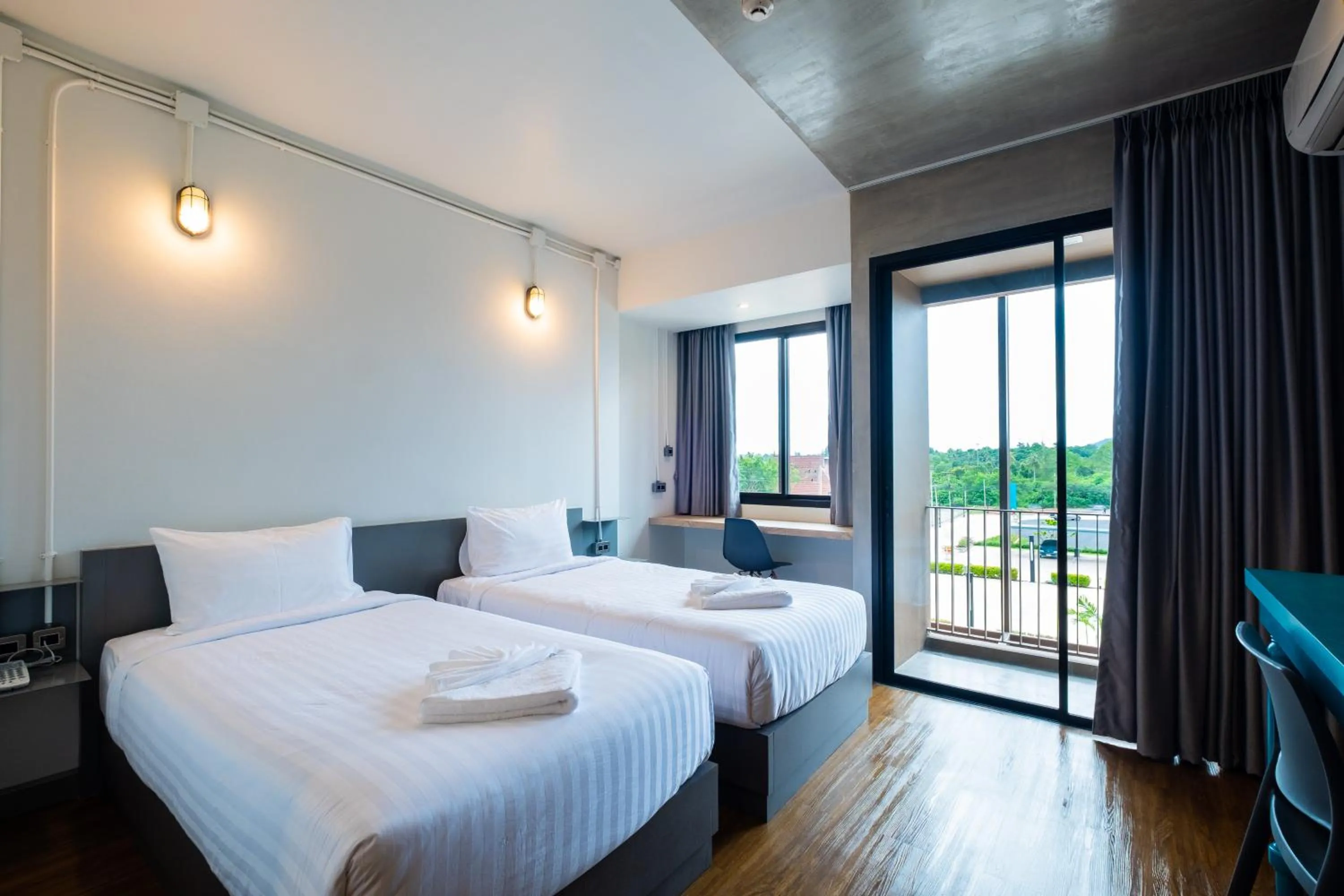 Bed in S.22 Hotel Suratthani