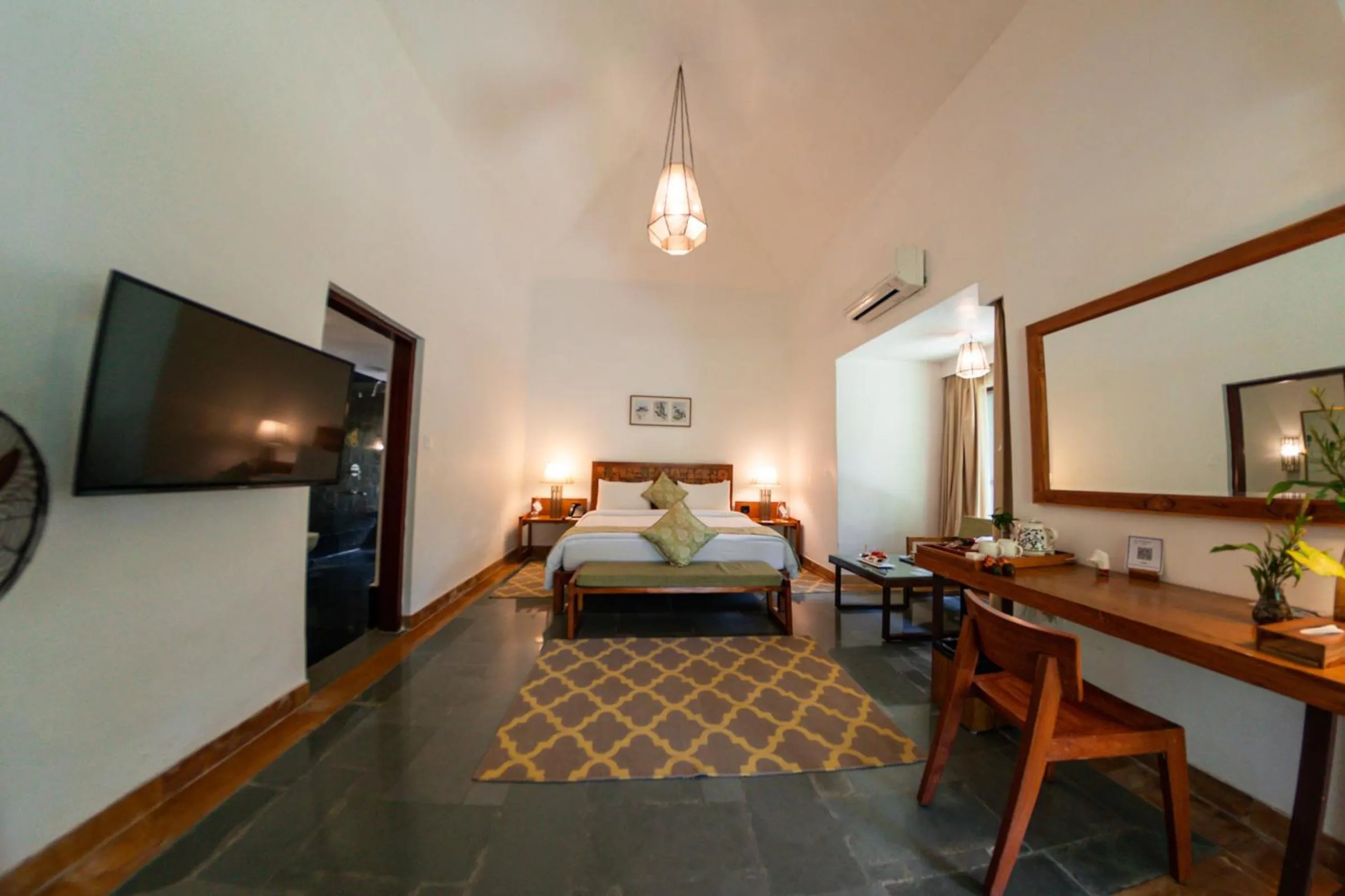 View (from property/room), Bed in Saraca Resort & Spa Corbett