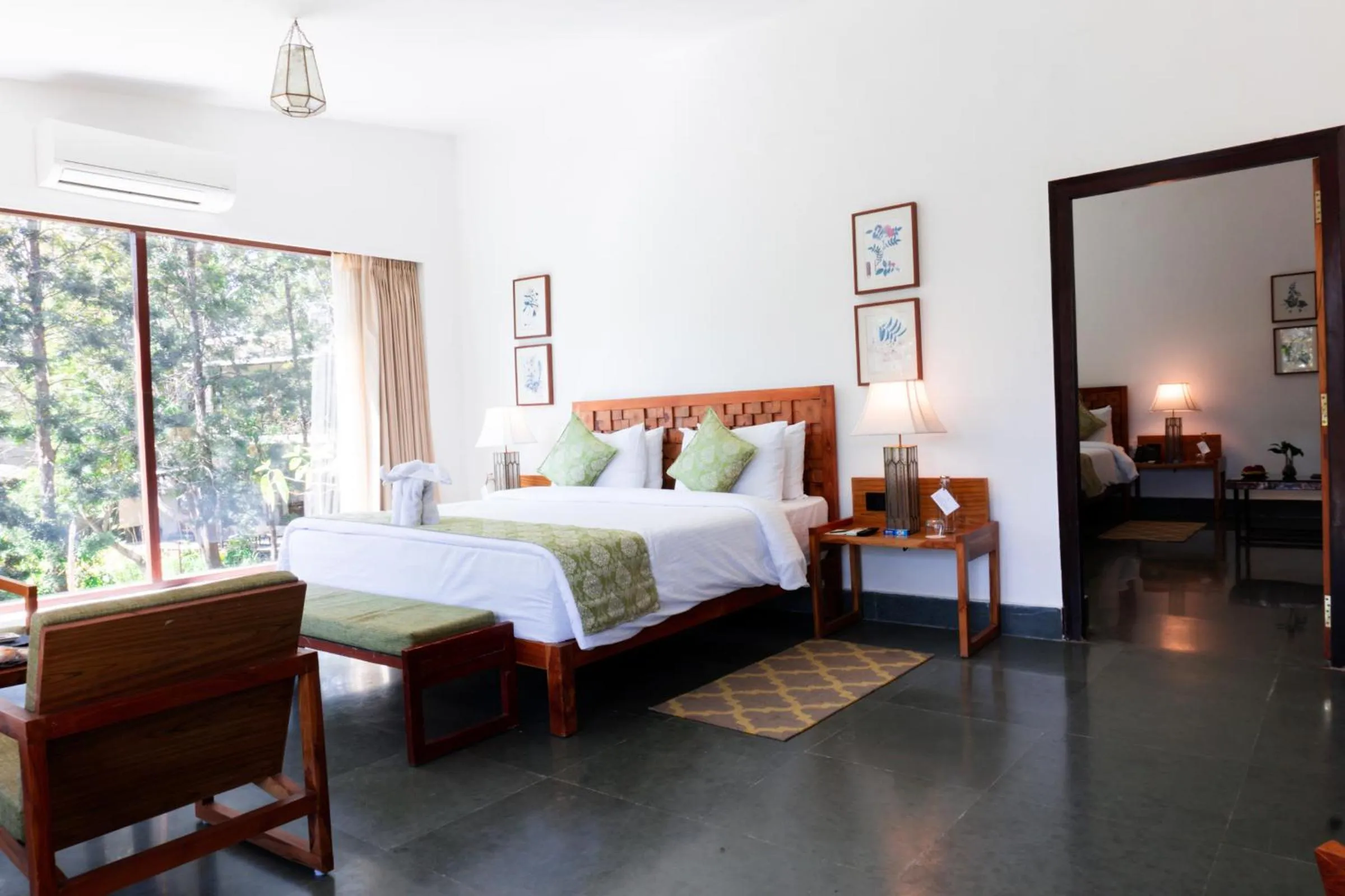View (from property/room), Bed in Saraca Resort & Spa Corbett