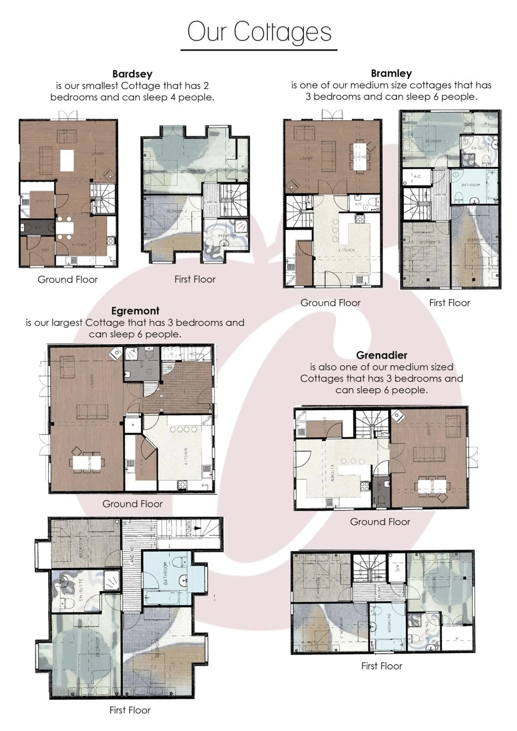 Floor plan in The Cottages at Crouchers Orchards