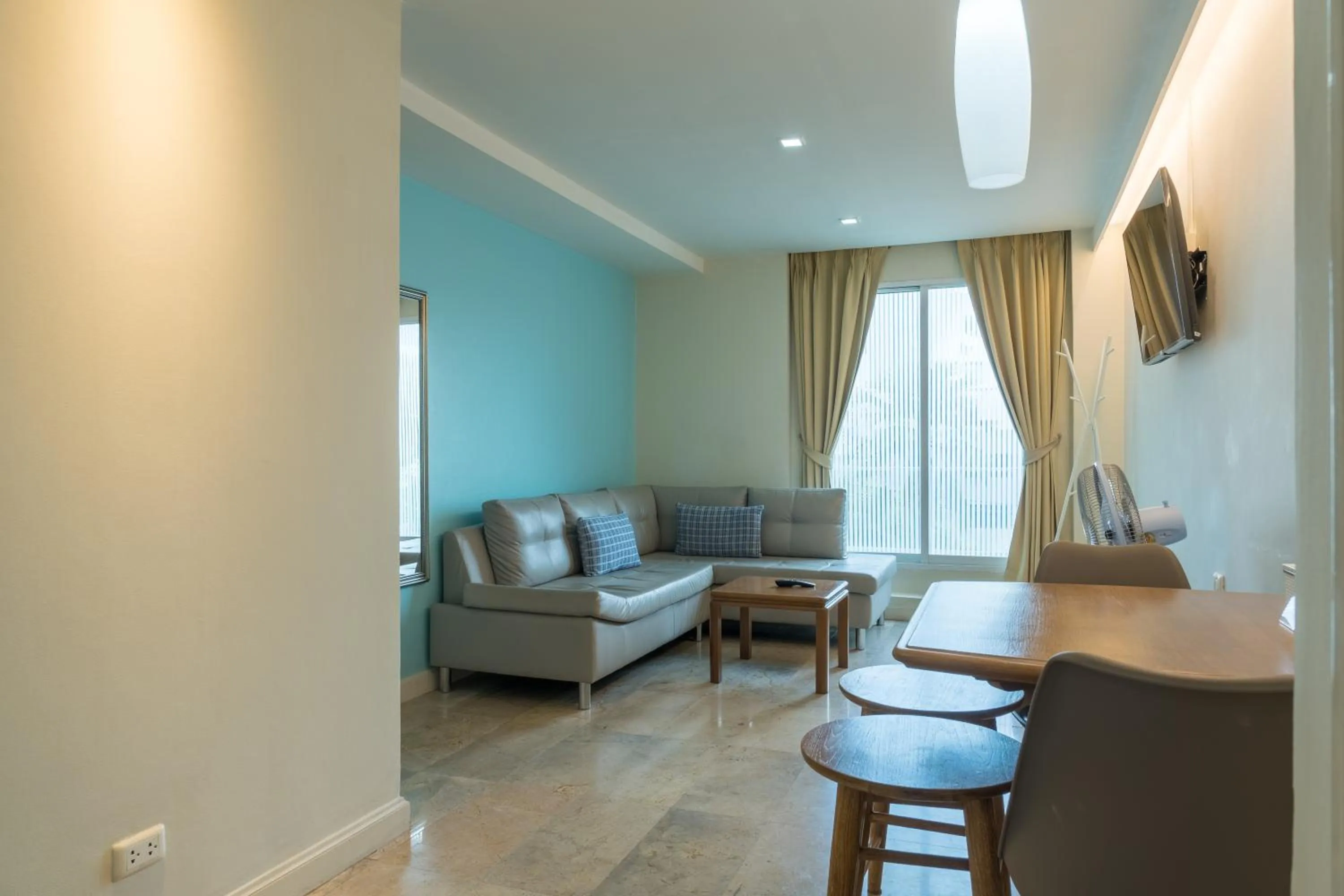 Living room in Sabai Sathorn Service Apartment