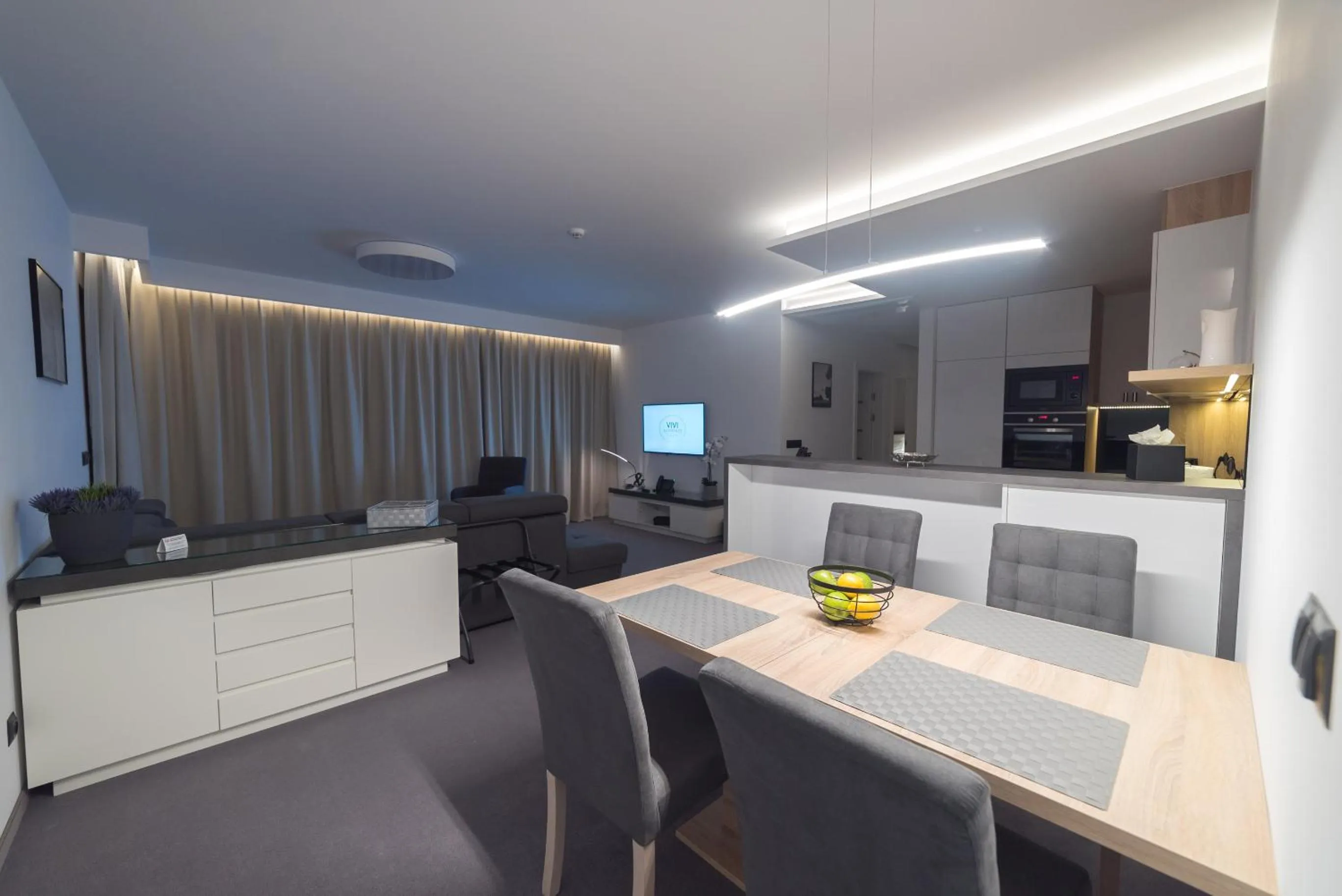 Kitchen or kitchenette in Apart-Hotel VIVI RESIDENCE & SPA