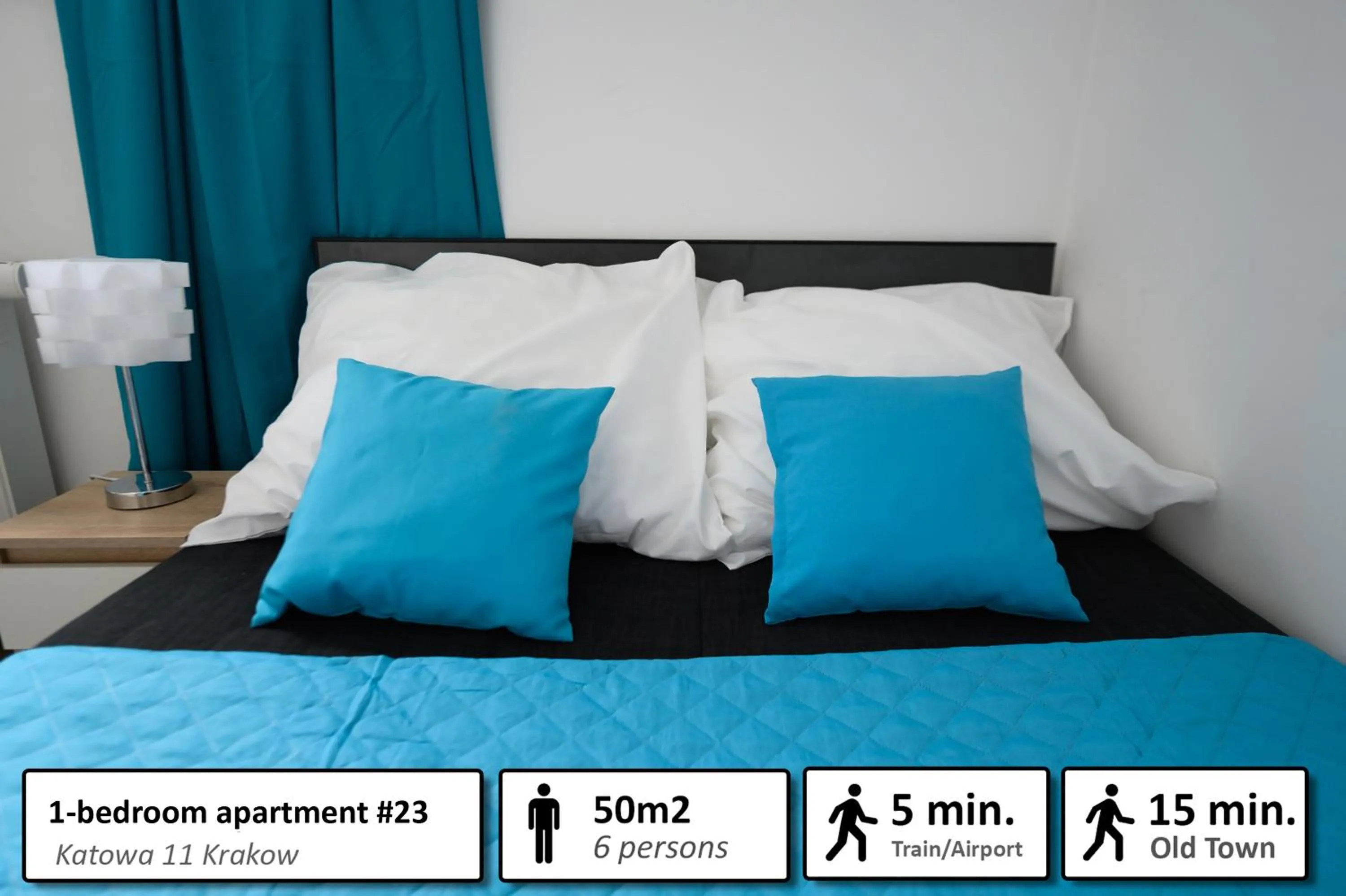 Bed in Station Apartments Katowa 11