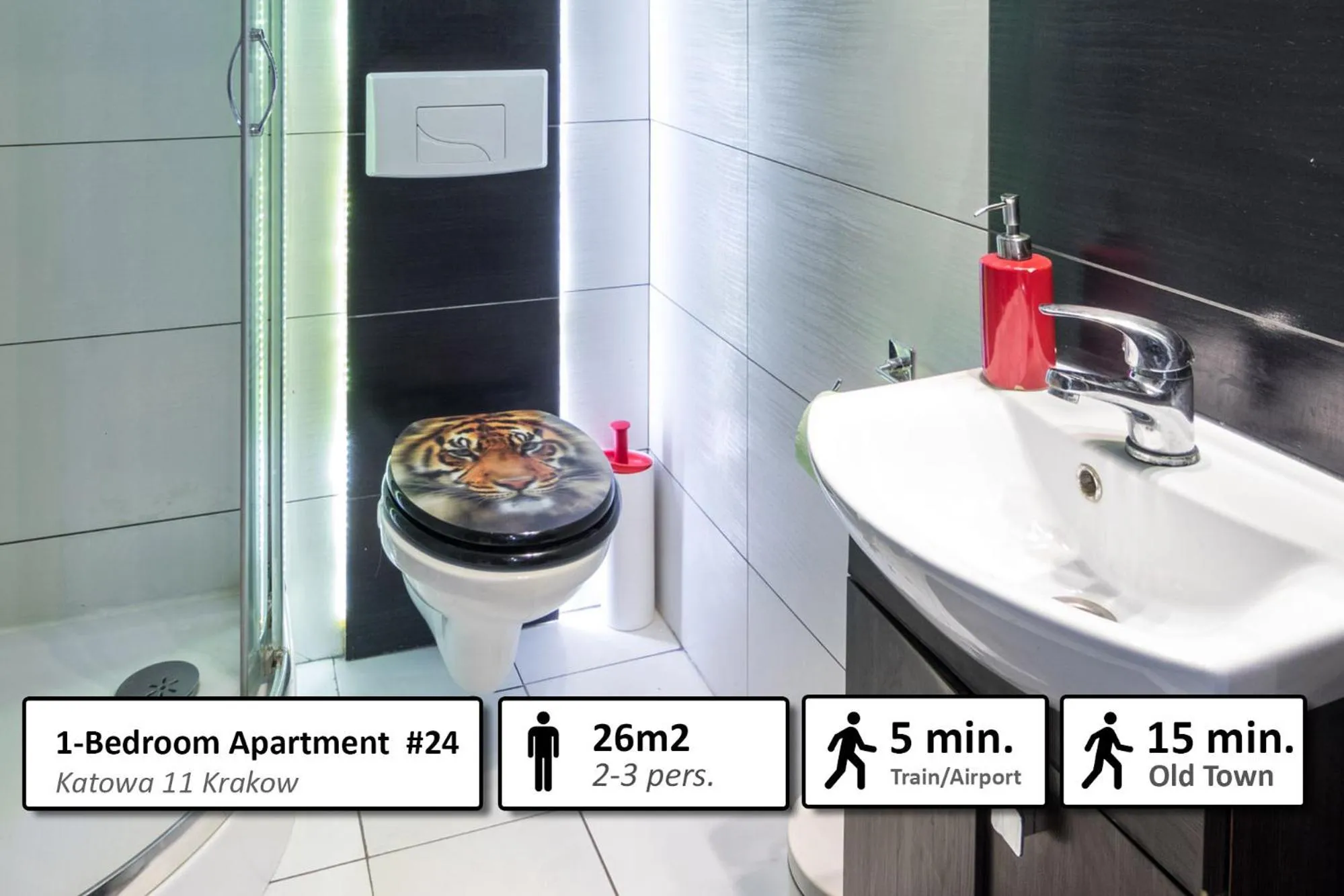 Bathroom in Station Apartments Katowa 11