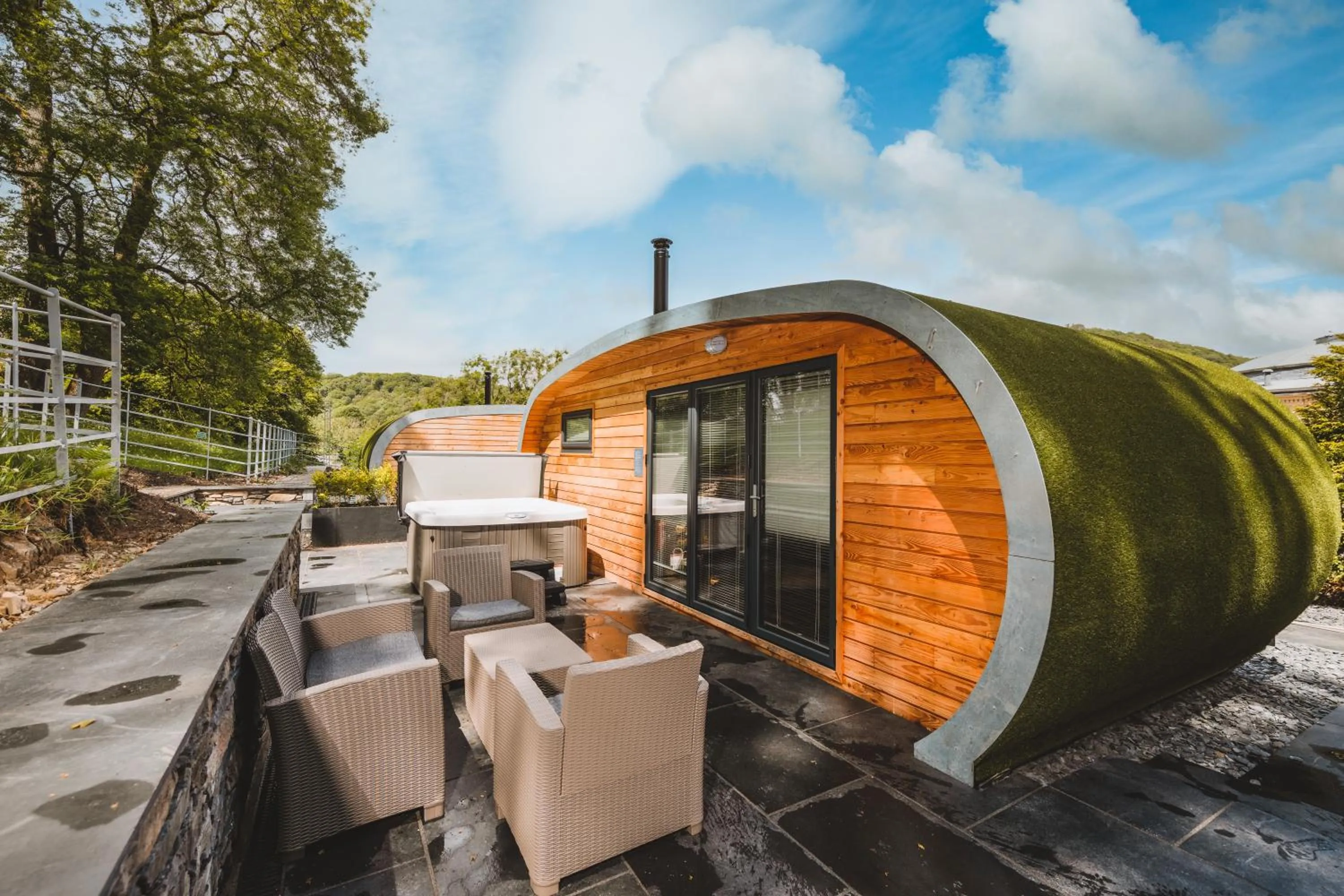 Patio in Newby Bridge Hotel