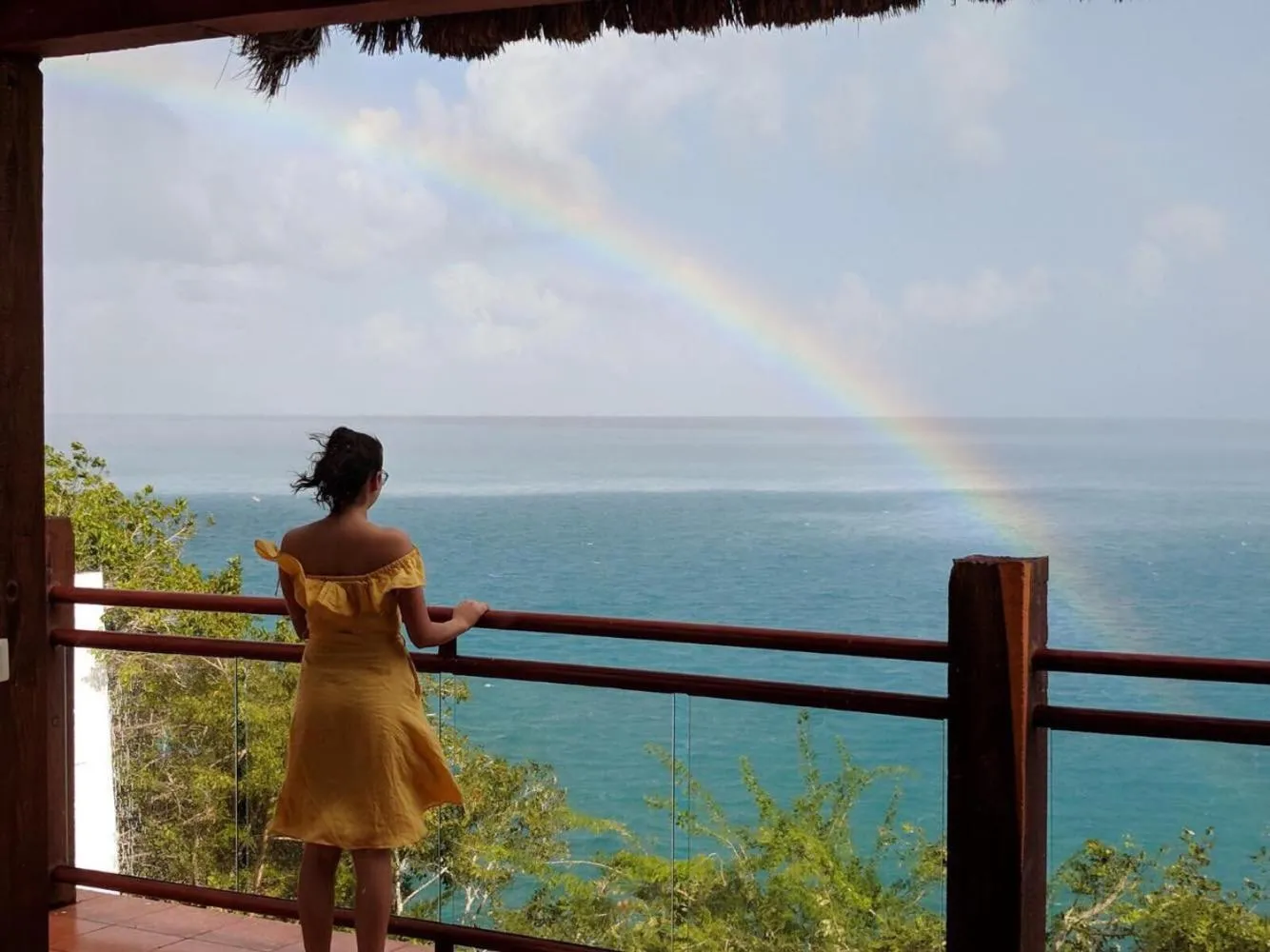 Balcony/Terrace in Hotel Awazul Bacalar