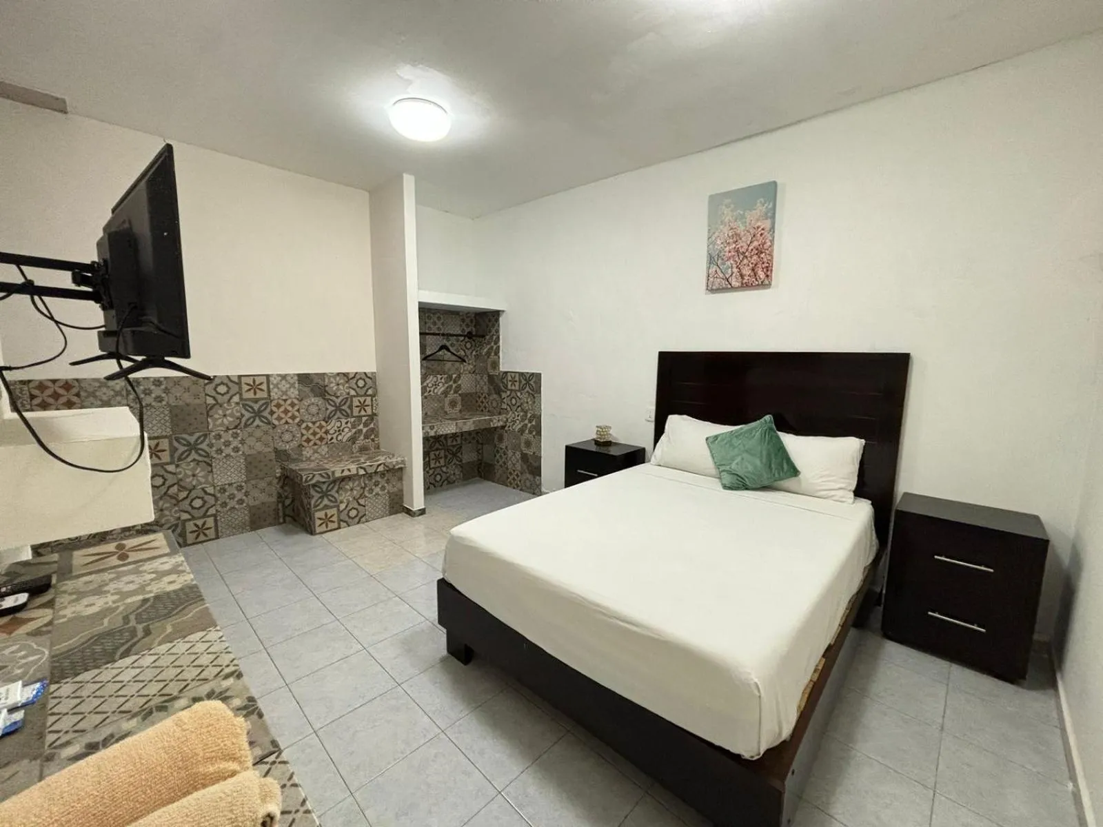 Bed in Hotel Awazul Bacalar