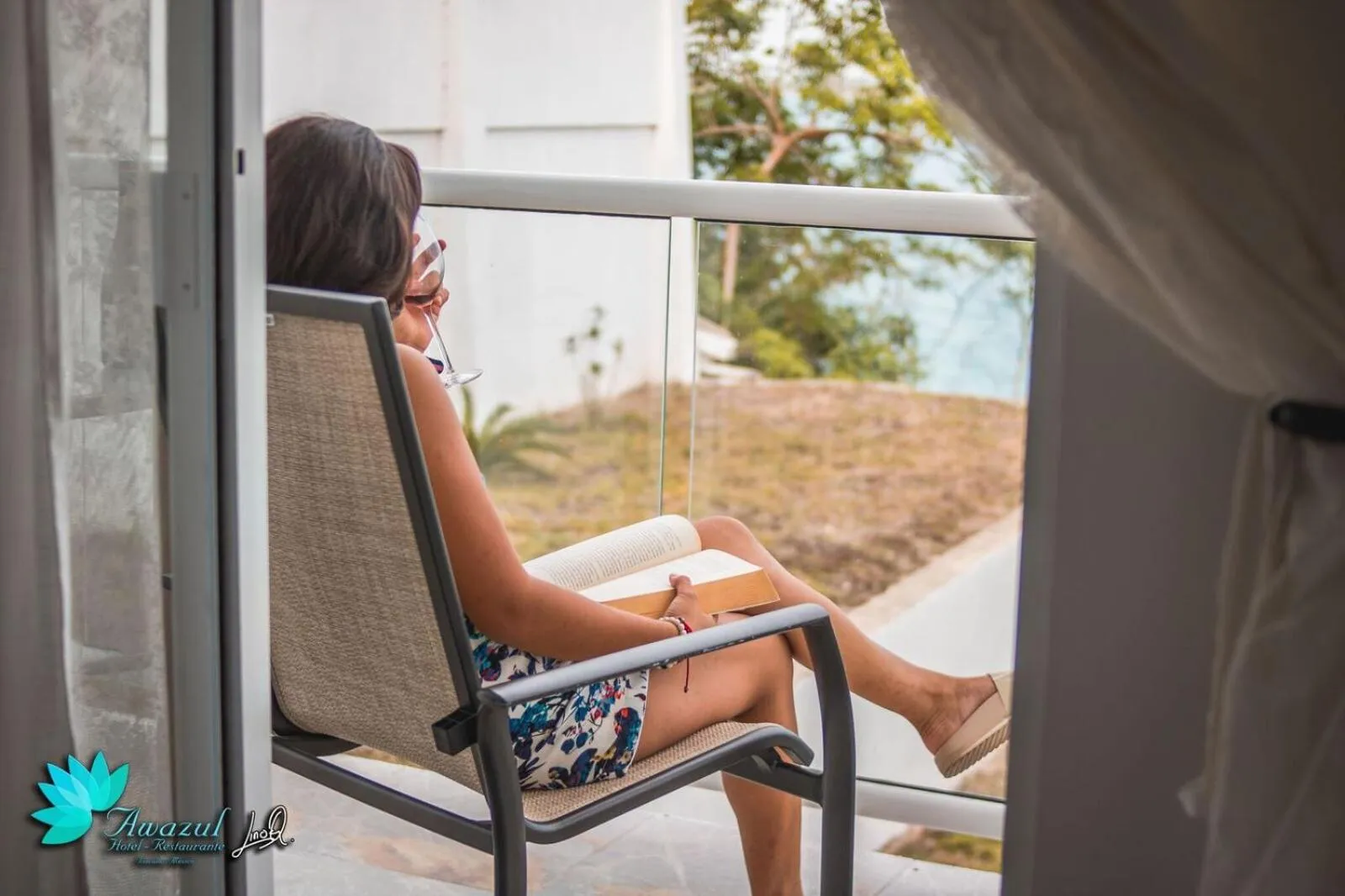 Balcony/Terrace in Hotel Awazul Bacalar