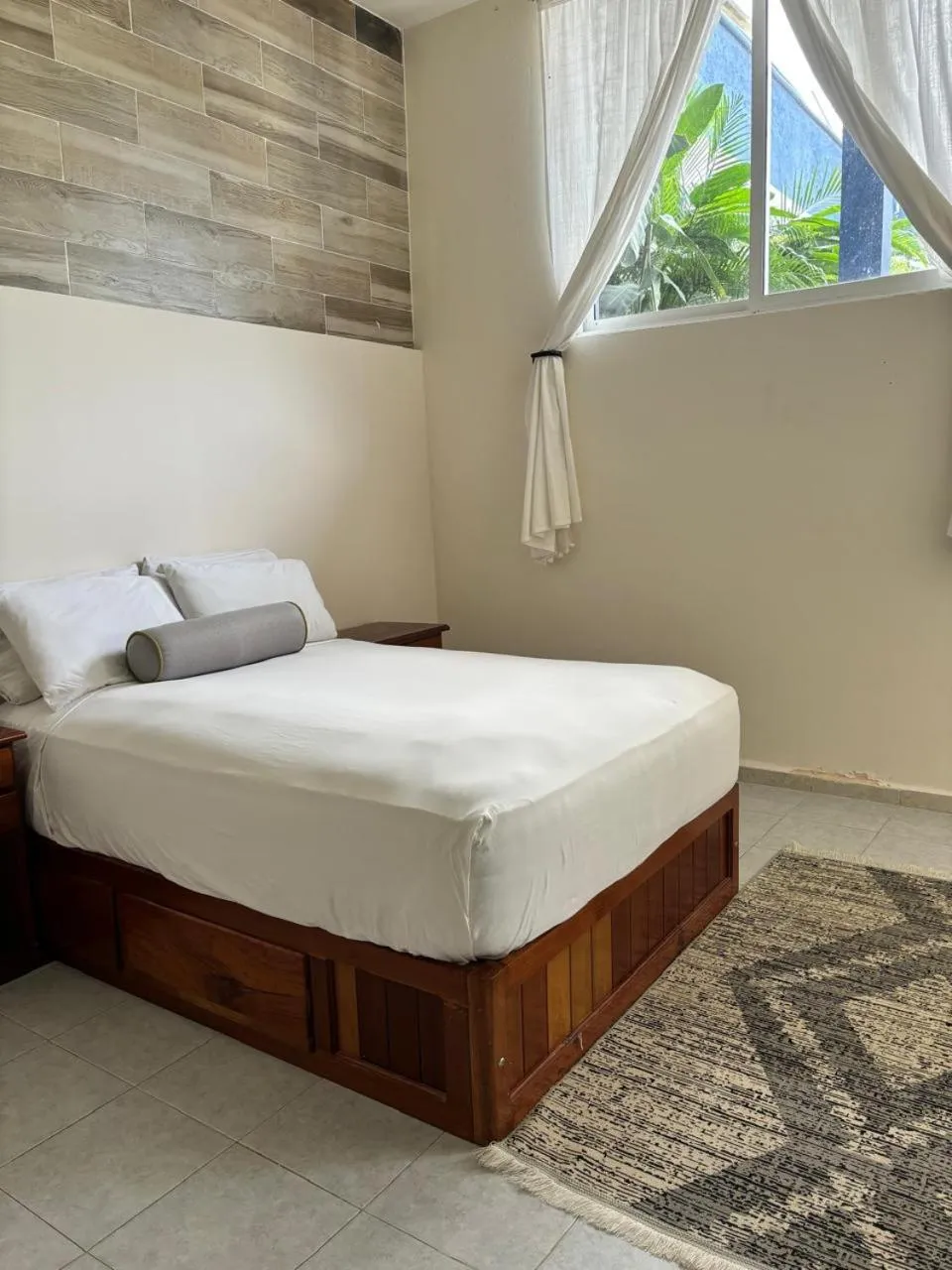 Bed in Hotel Awazul Bacalar