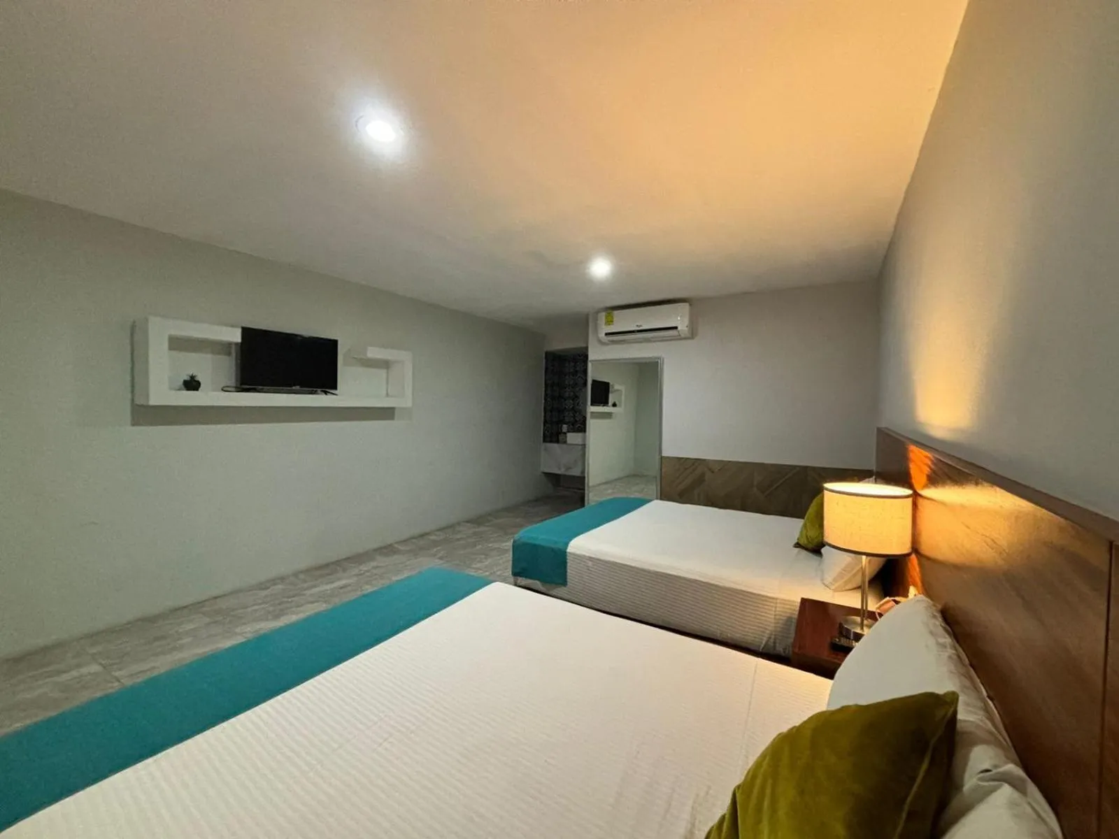 Bed in Hotel Awazul Bacalar