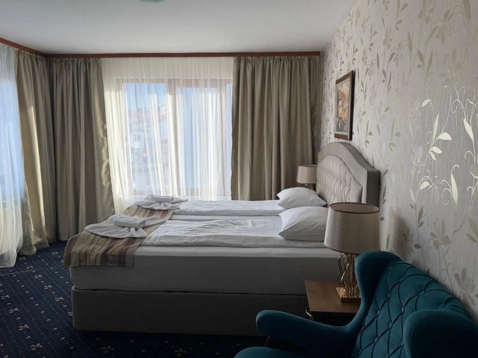 Bed in Family Hotel Lazur