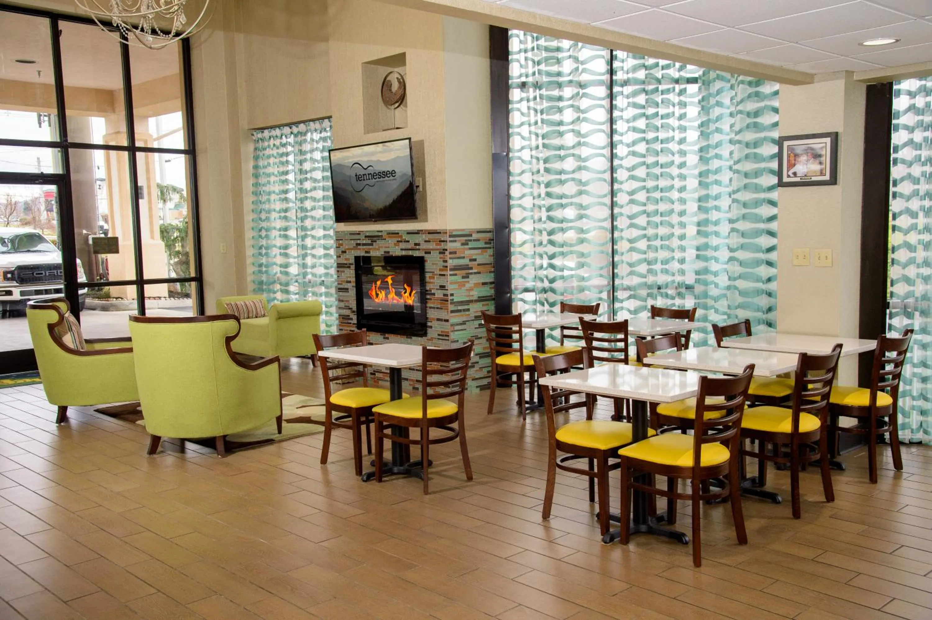 Lobby or reception in Pigeon River Inn