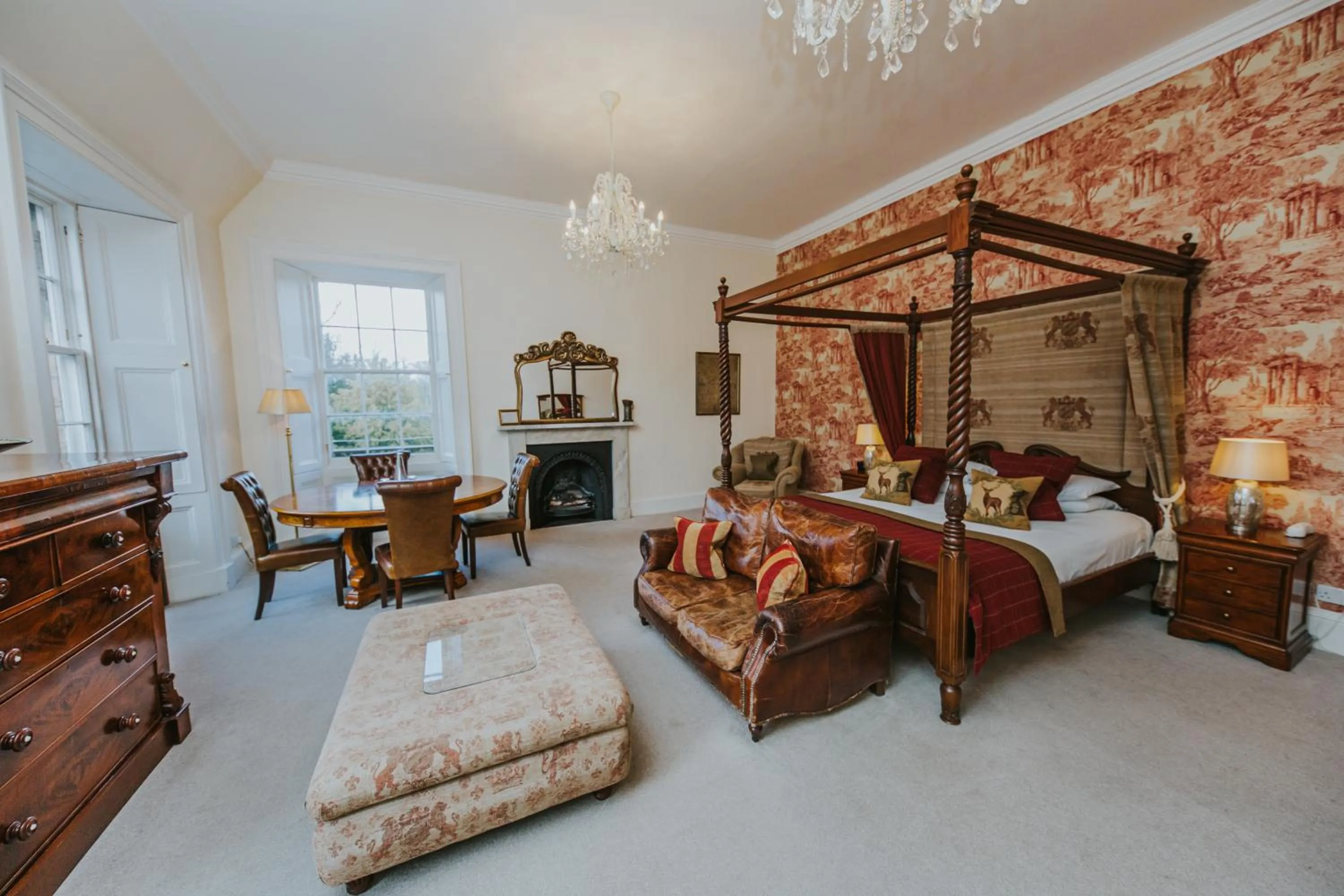 Bedroom, Bed in Carberry Tower Mansion House and Estate